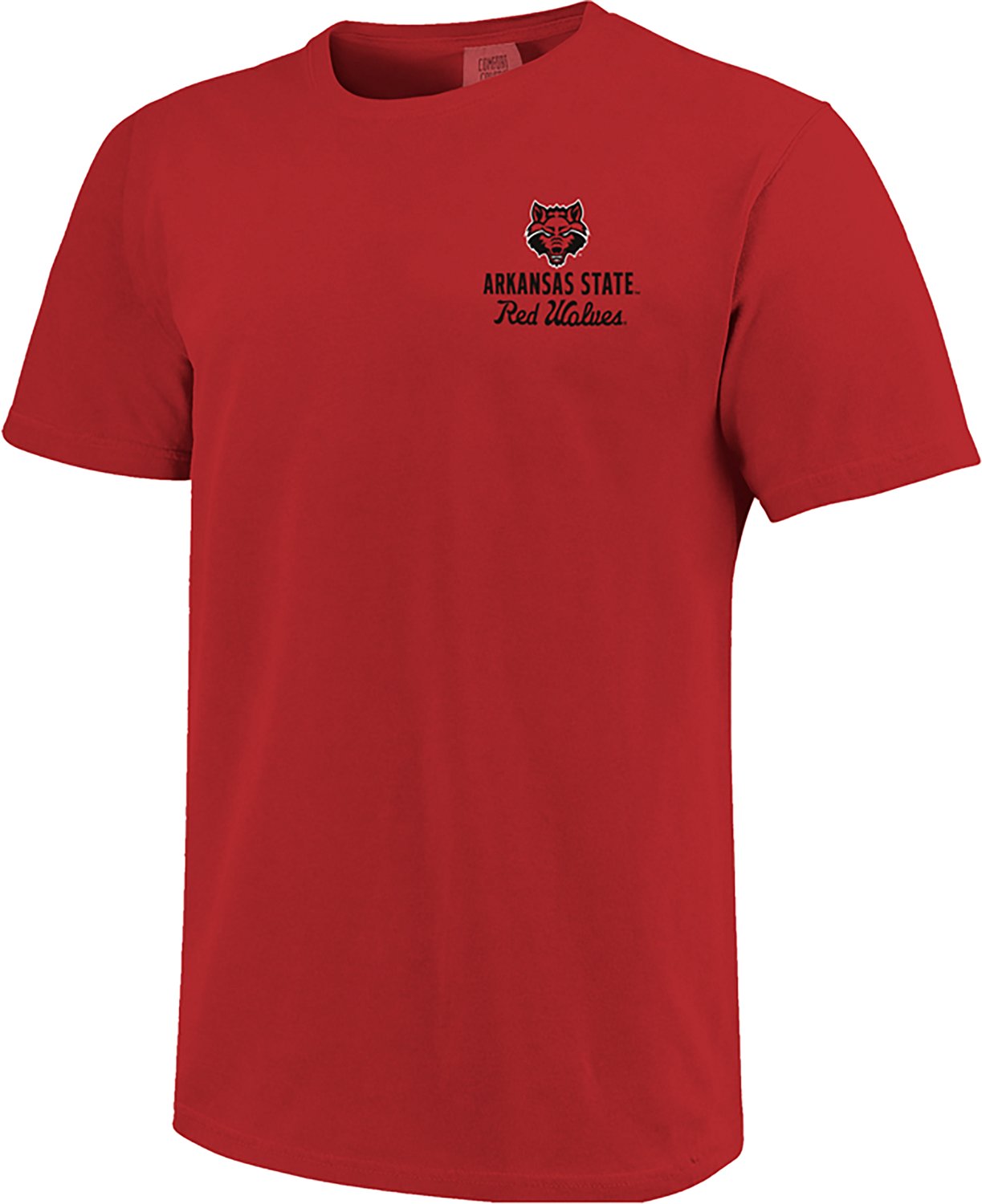 Image One Men's Arkansas State University Red Wolfs Mascot Overlay Short Sleeve T-shirt - view number 2