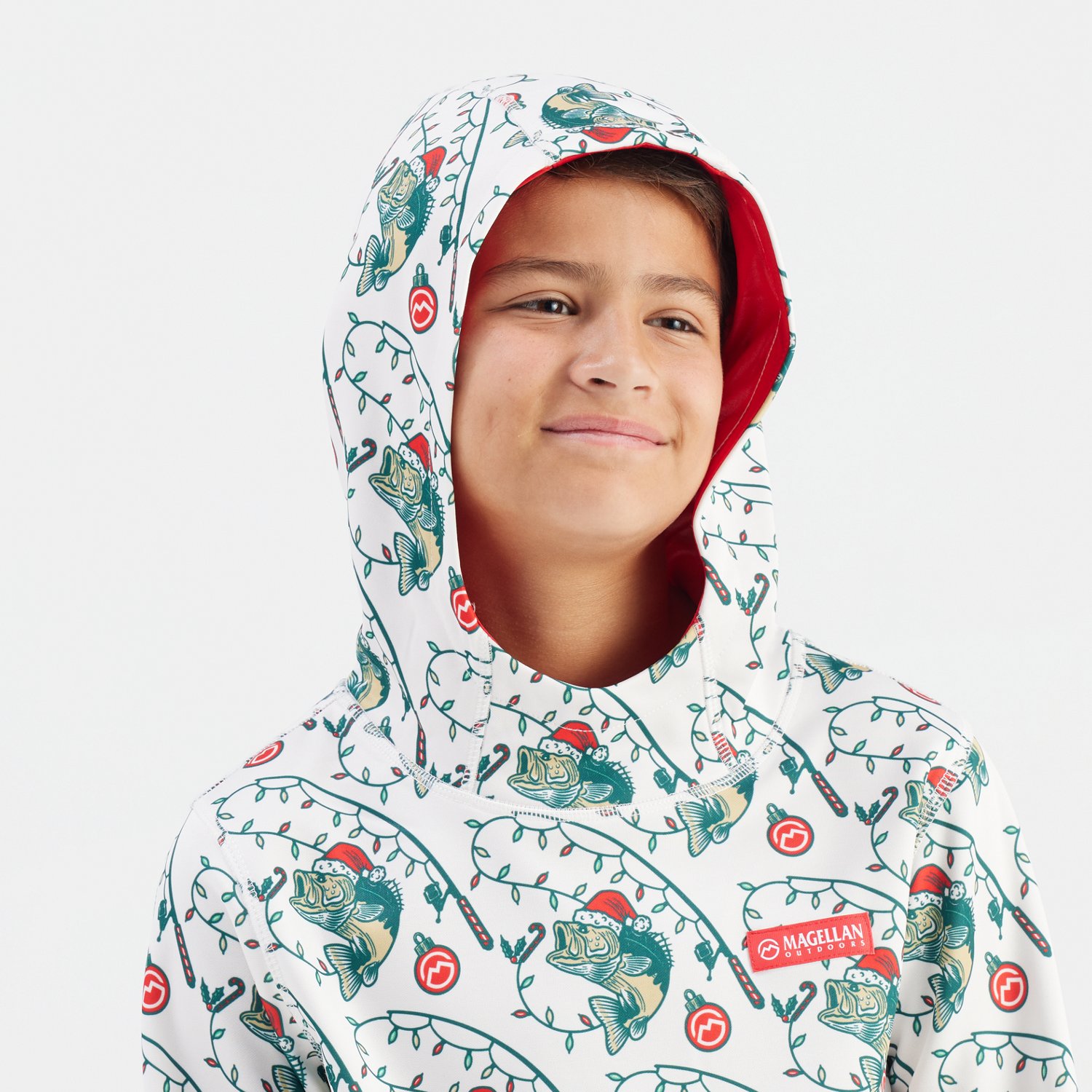 Magellan Outdoors Boys' Holiday Catch Fleece Hoodie - view number 2