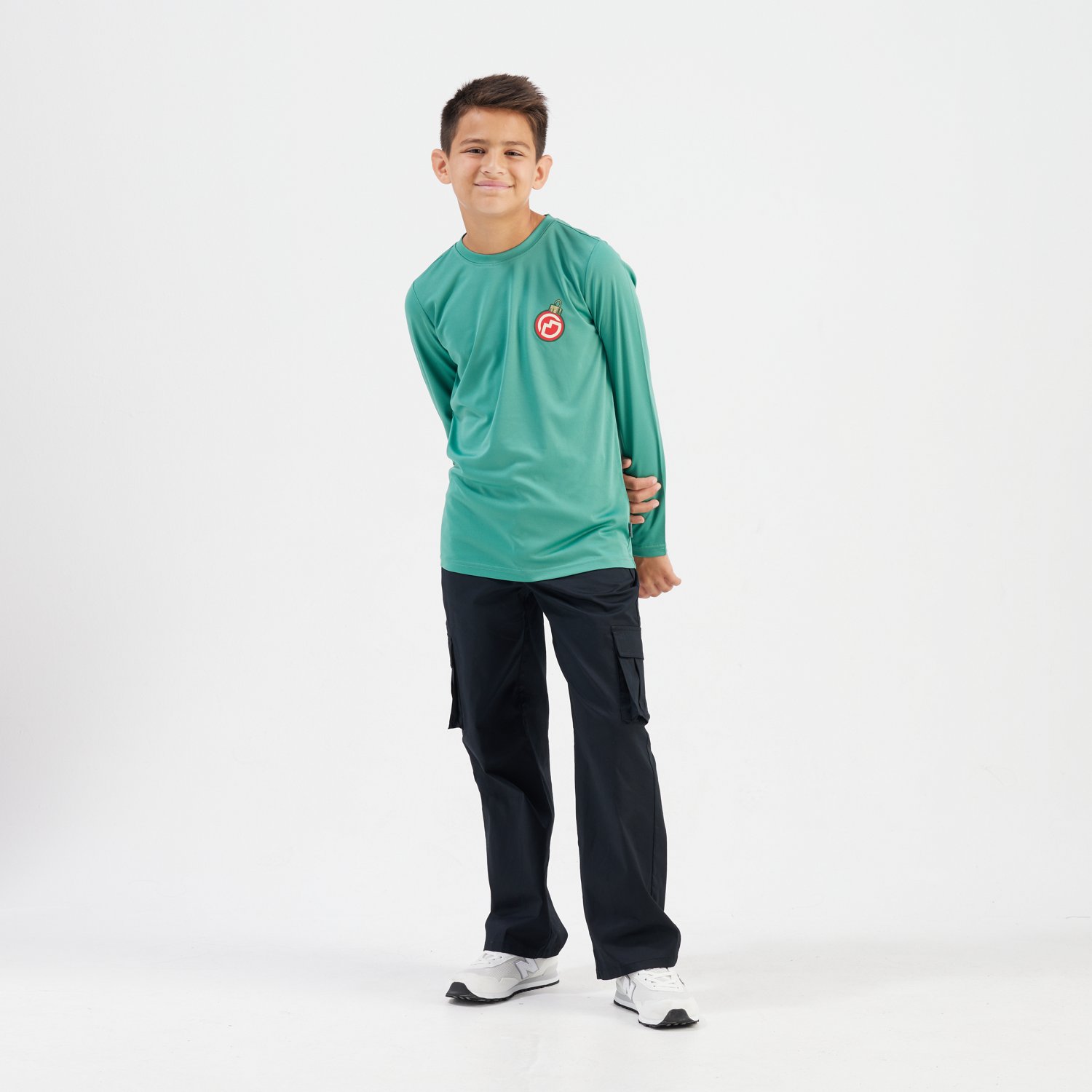 Magellan Outdoors Boys' Holiday Catch GFX Crew Long Sleeve T-shirt - view number 2