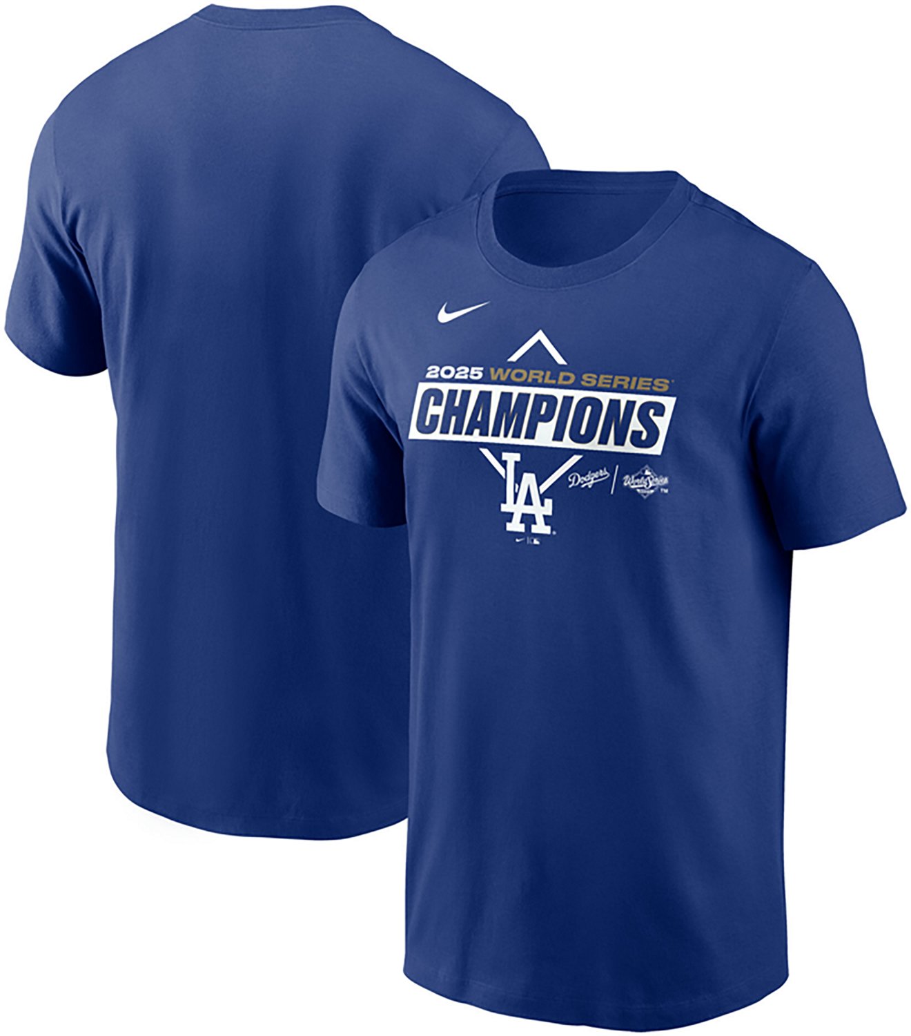 Nike Men's Los Angeles Dodgers World Series Champions Team Logo Cotton T-Shirt