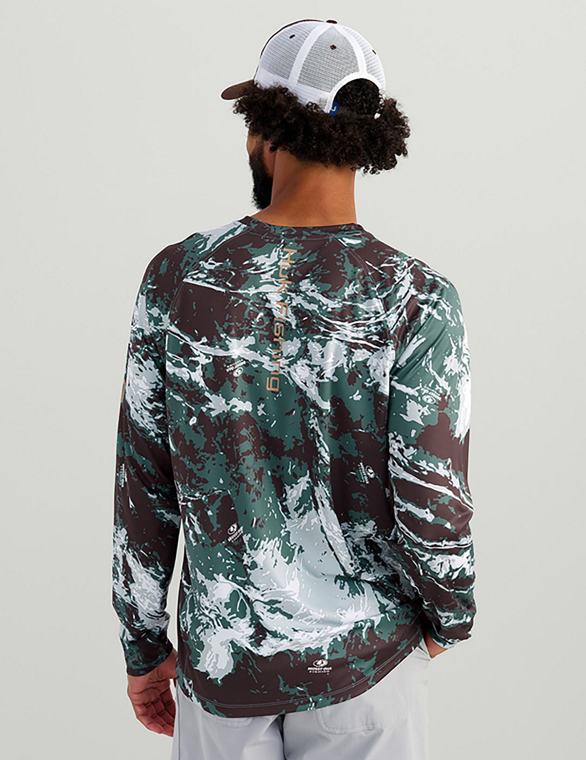 Huk Men's Pursuit Mossy Oak Crew Long Sleeve Shirt - view number 2