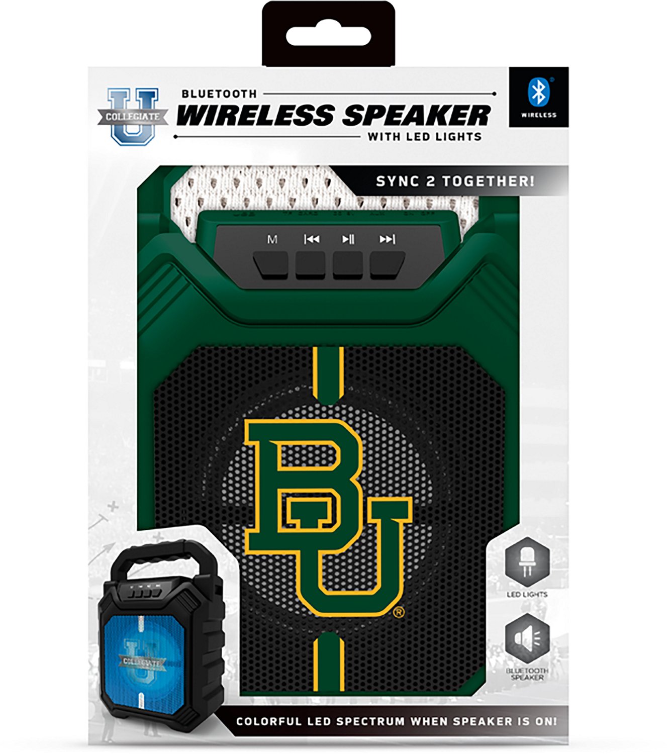 Prime Brands Group Baylor University Shockbox XL V3 LED Colored Wireless Speaker - view number 2