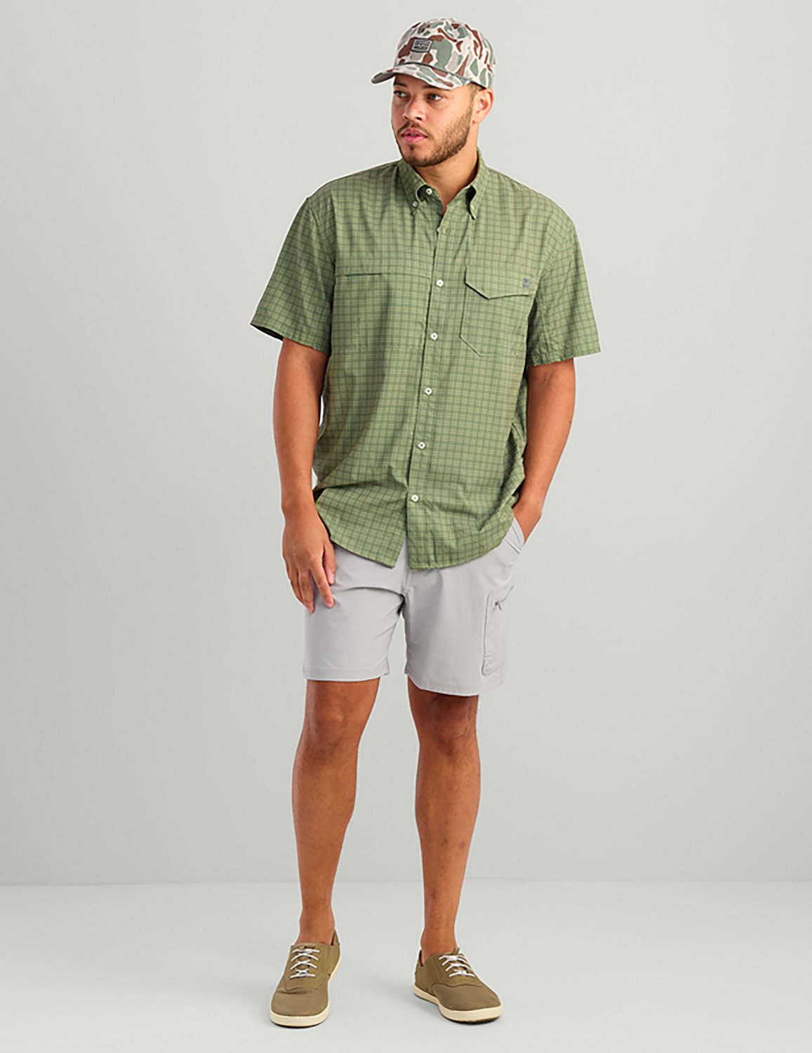 Huk Men's Tide Point Printed Short Sleeve Shirt - view number 4