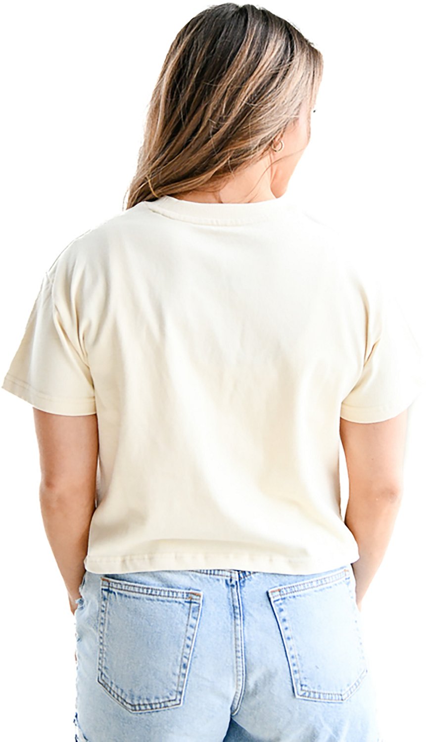 Gameday Social Women's University of Texas Lasso Luxe Heavyweight Crop Graphic T-shirt - view number 3