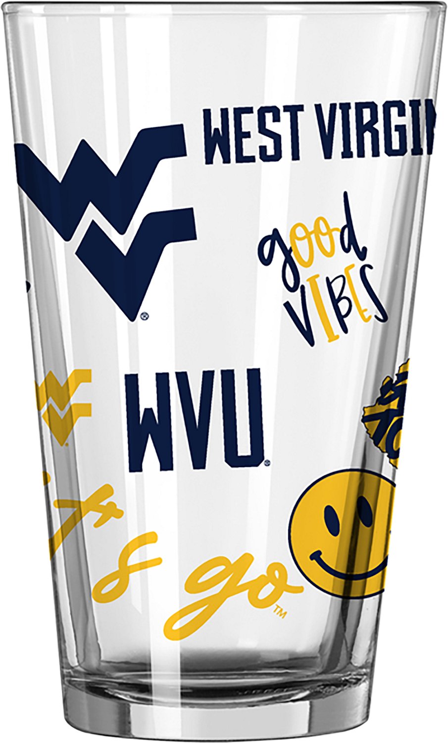 Logo Brands West Virginia University 16 oz Native Pint Glass - view number 2
