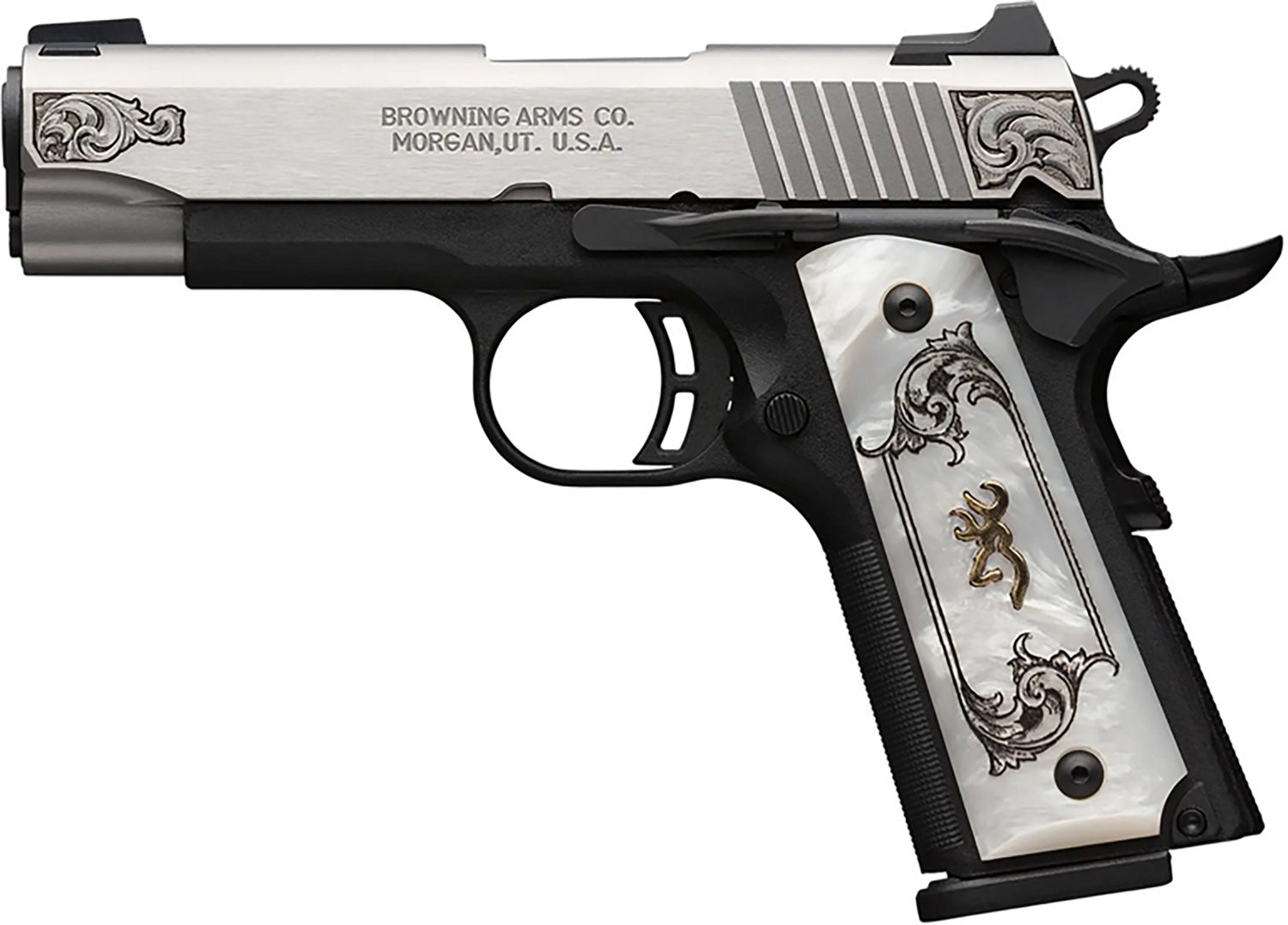 Browning 1911-380 Black Label Medallion Stainless Engraved Compact Pistol - view number 2