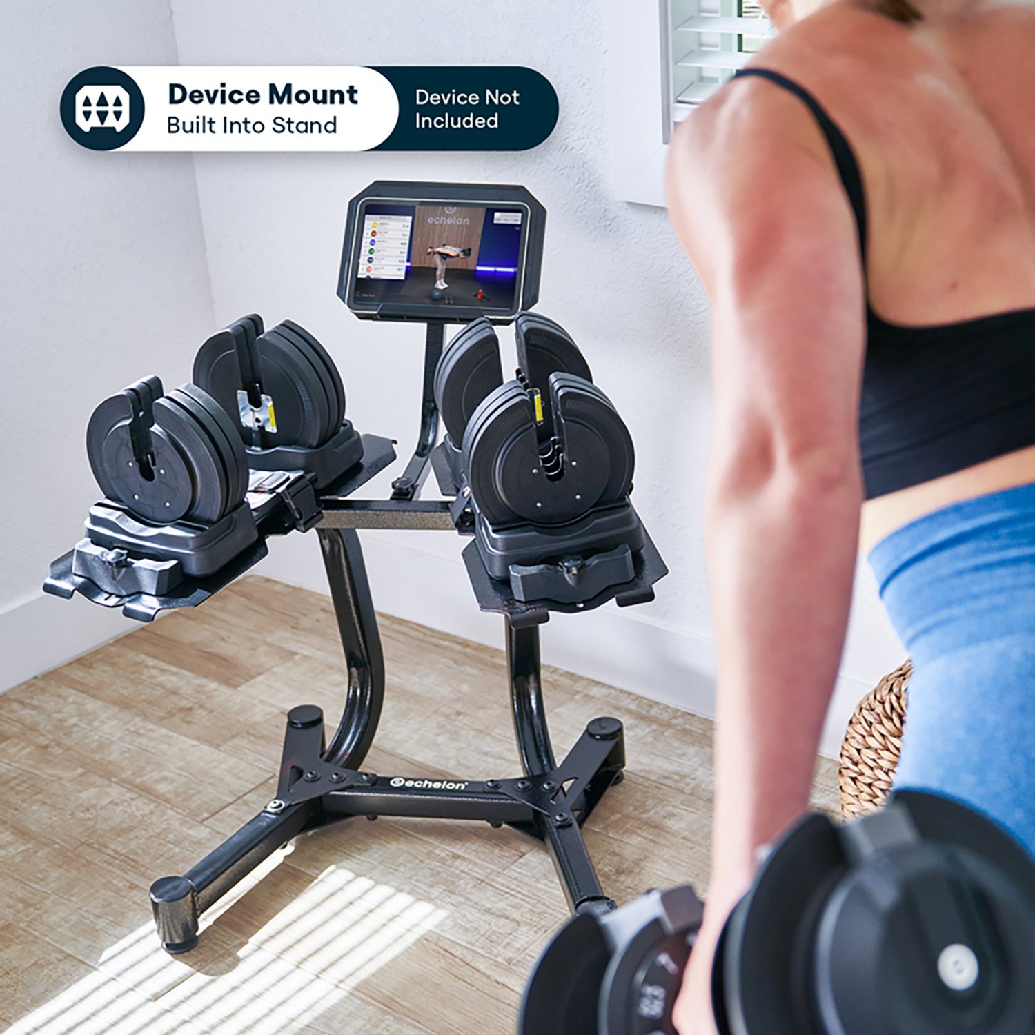 Echelon Strength Adjustable Dumbbells 752 with Stand - view number 8