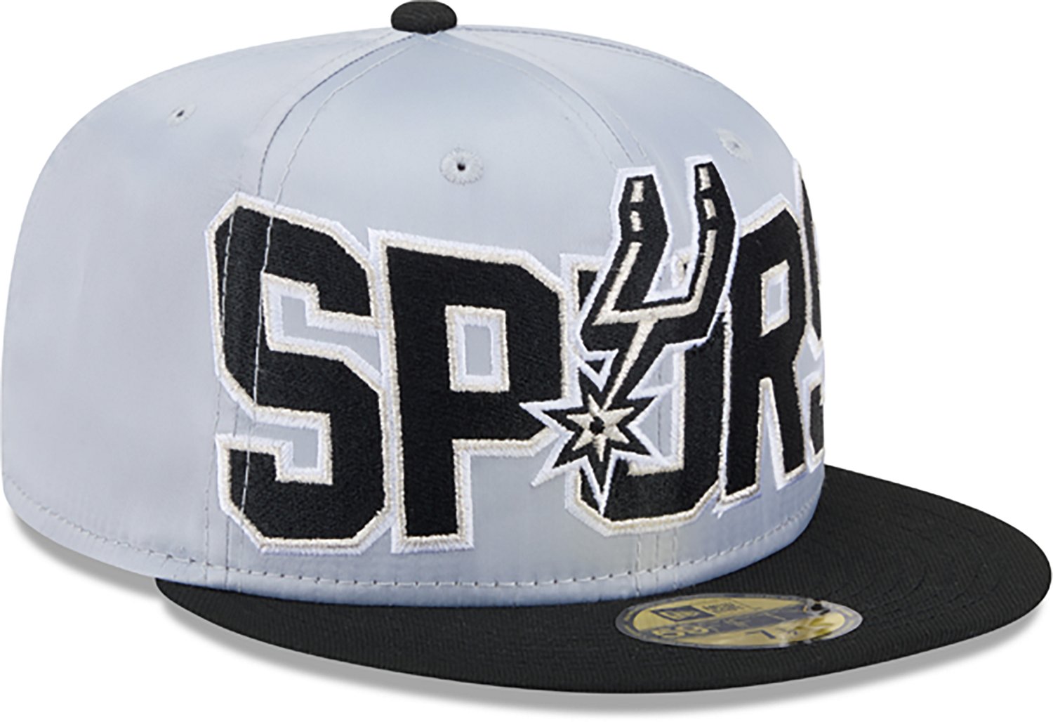 New Era Men’s San Antonio Spurs Satin Black 59FIFTY Cap  - view number 3