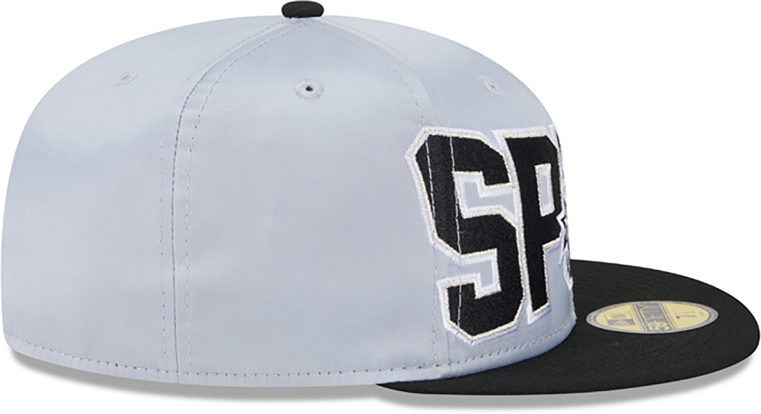 New Era Men’s San Antonio Spurs Satin Black 59FIFTY Cap  - view number 4