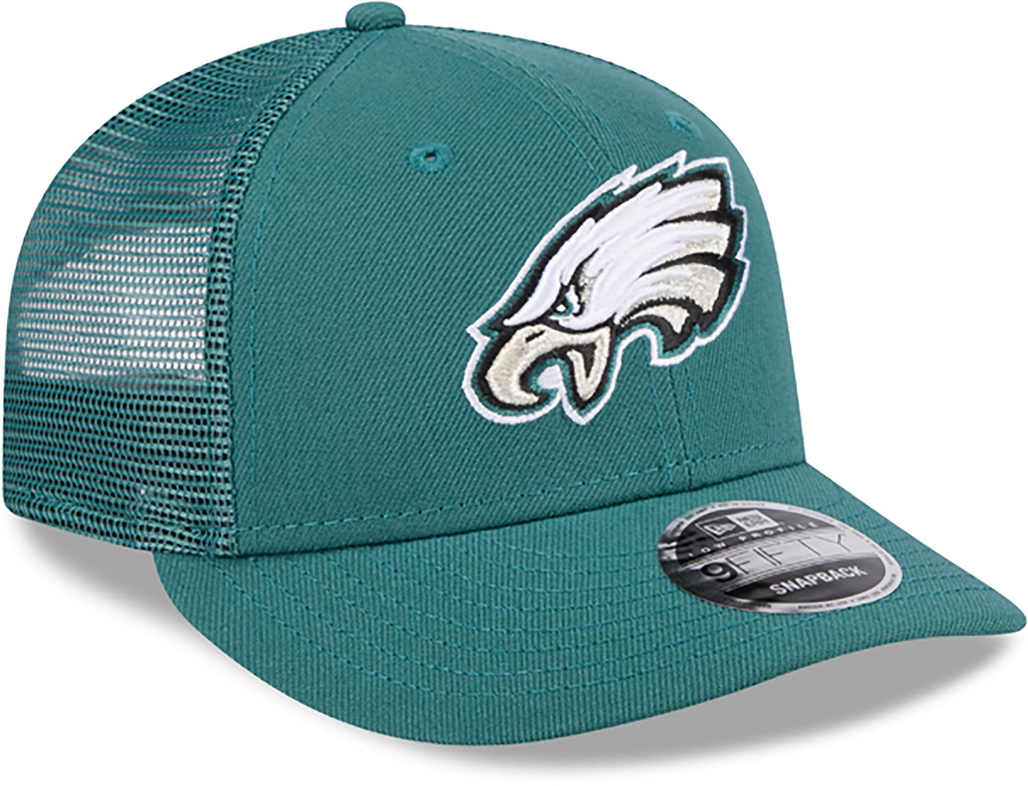 New Era Adults' Philadelphia Eagles Logo Low Profile OTC Trucker Cap - view number 3