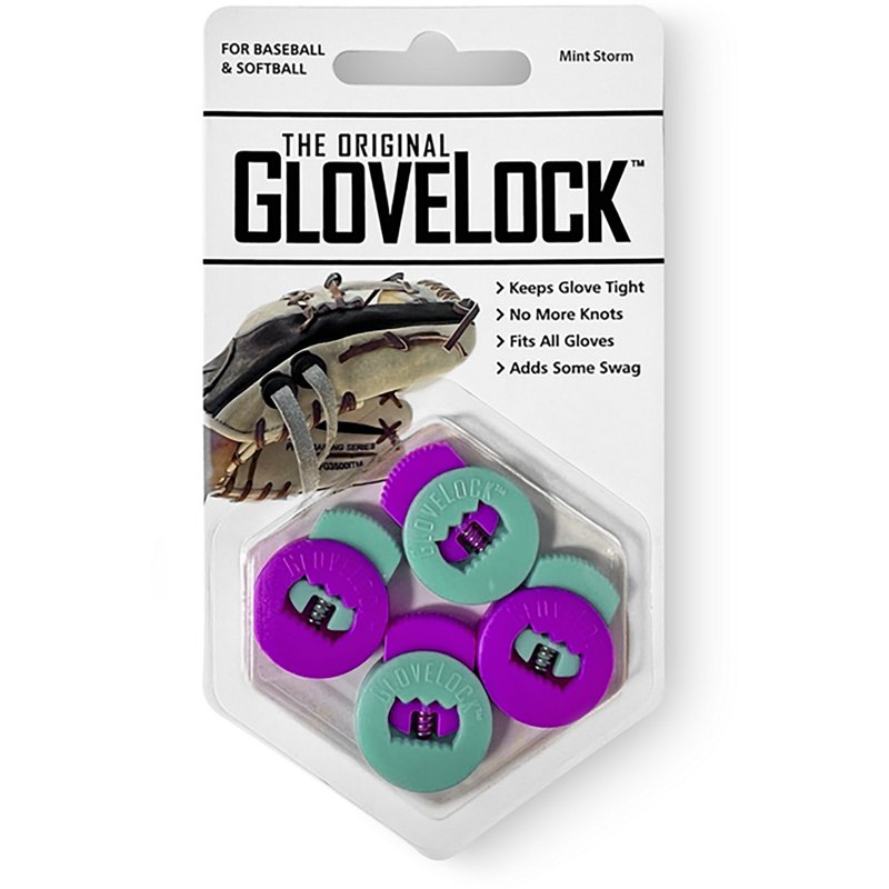 GloveLock Glove Lace Lockers - 4 Pack, Kids, Mint Storm