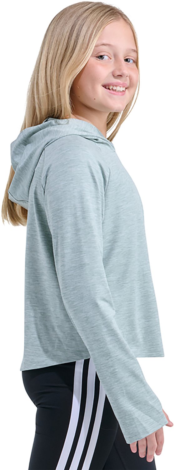 adidas Girls' Melange Hood Top - view number 4