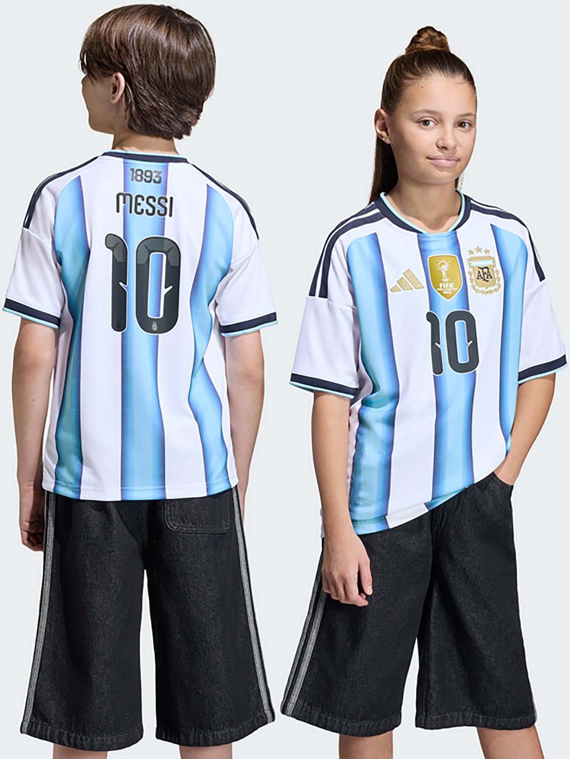 adidas Kids' Lionel Messi Argentina World Cup 2026 Home Replica Jersey - view number 2