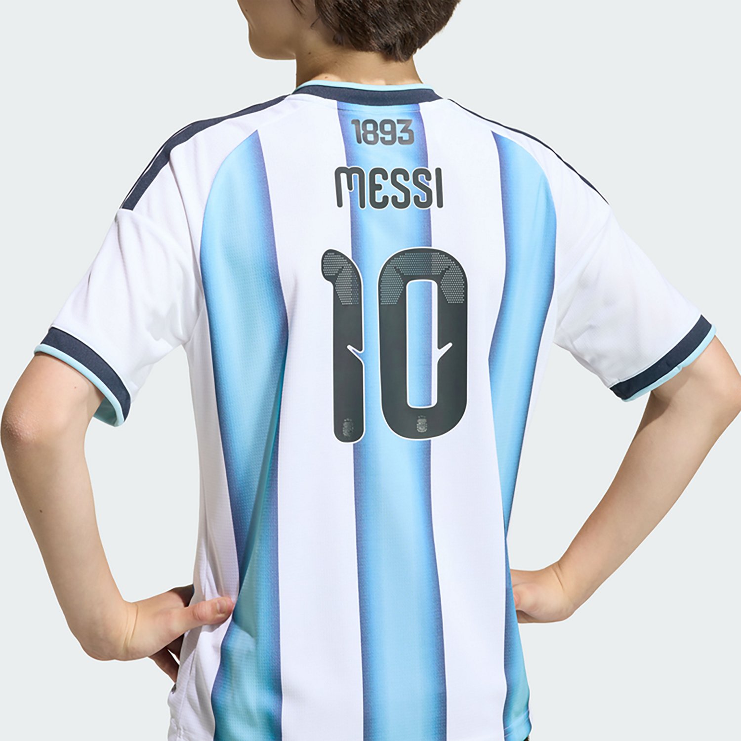 adidas Kids' Lionel Messi Argentina World Cup 2026 Home Replica Jersey - view number 3