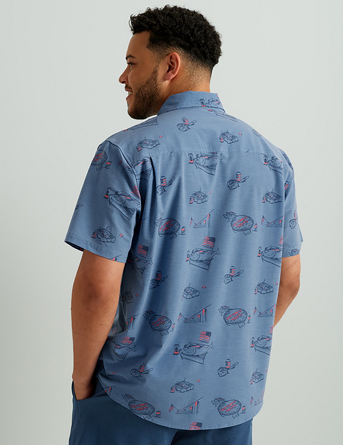 Huk Men's Americookin Kona Short Sleeve Button Down Shirt - view number 2