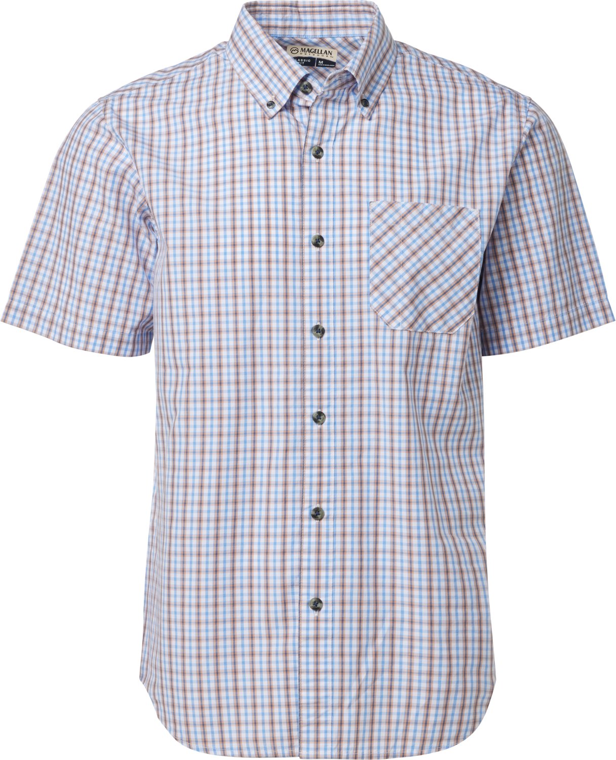 Magellan Outdoors Men's Summerville Plaid Short Sleeve Shirt