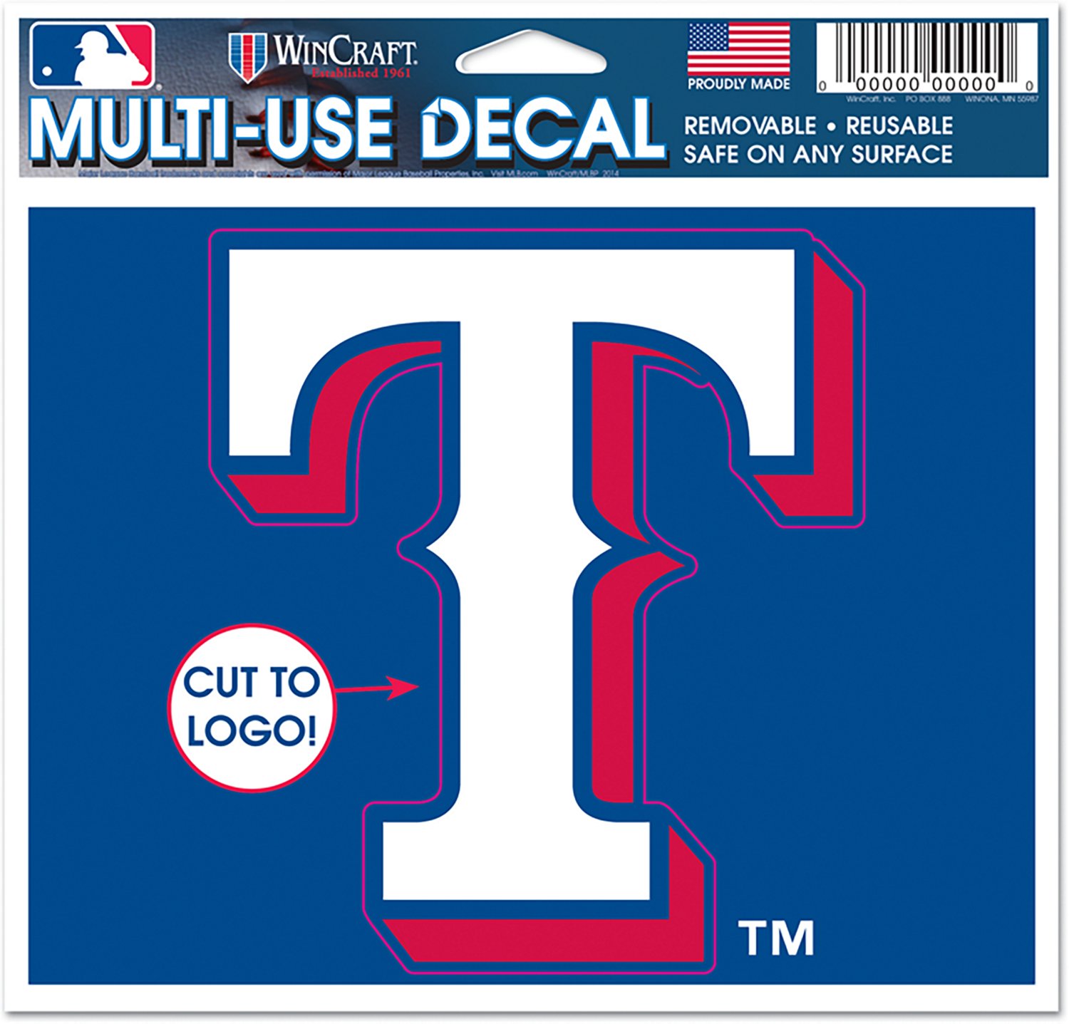 WinCraft Texas Rangers Multi-Use Decal