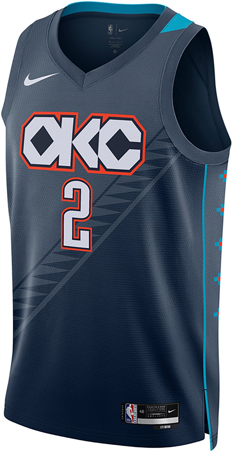 Nike Men's Oklahoma City Thunder Shai Gilgeous-Alexander Swingman City Edition Jersey - view number 3
