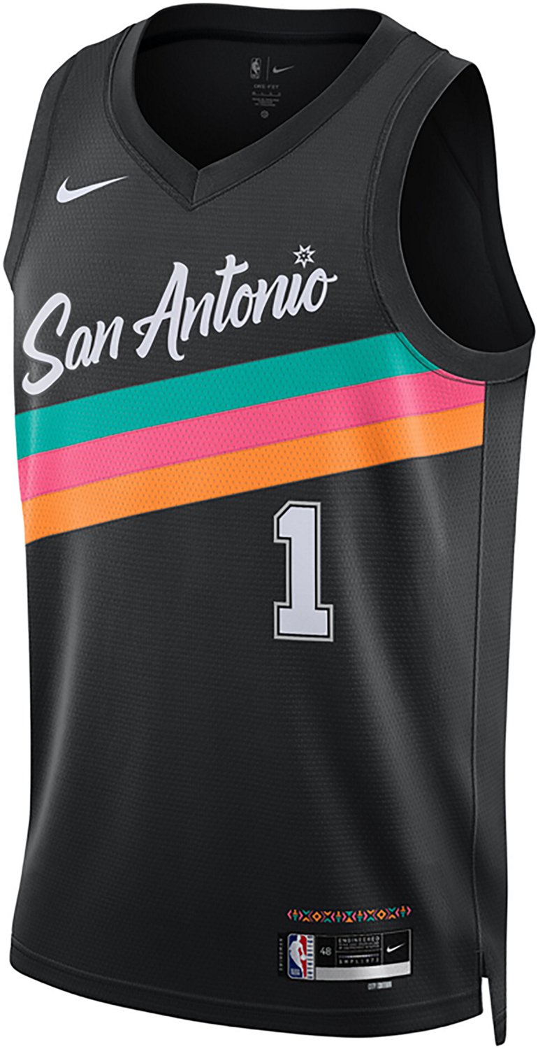 Nike Men's San Antonio Spurs Victor Wembanyama Swingman City Edition Jersey - view number 3