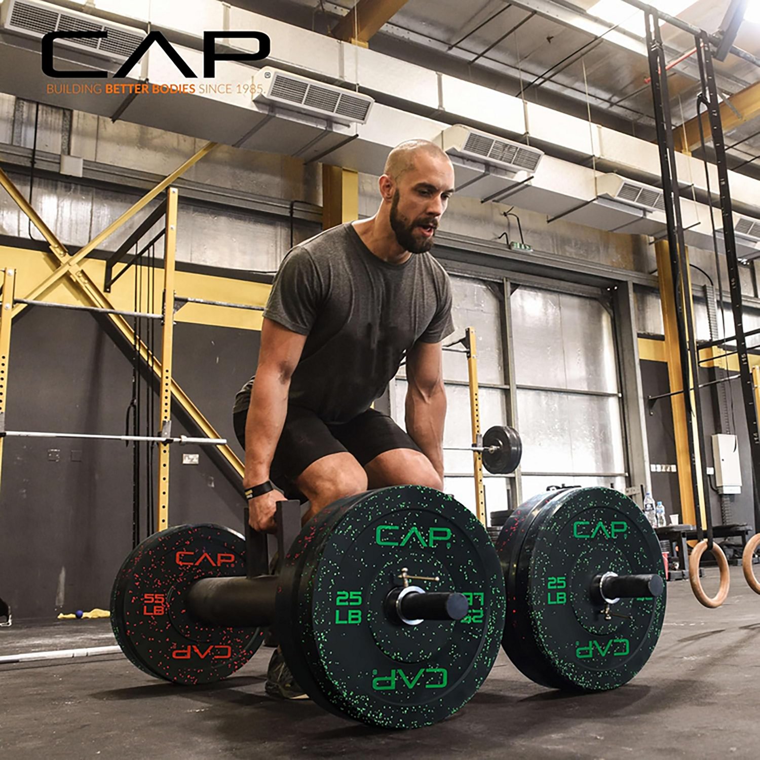 CAP Barbell 30 lb Olympic Speckled Bumper Plates Pair - view number 7