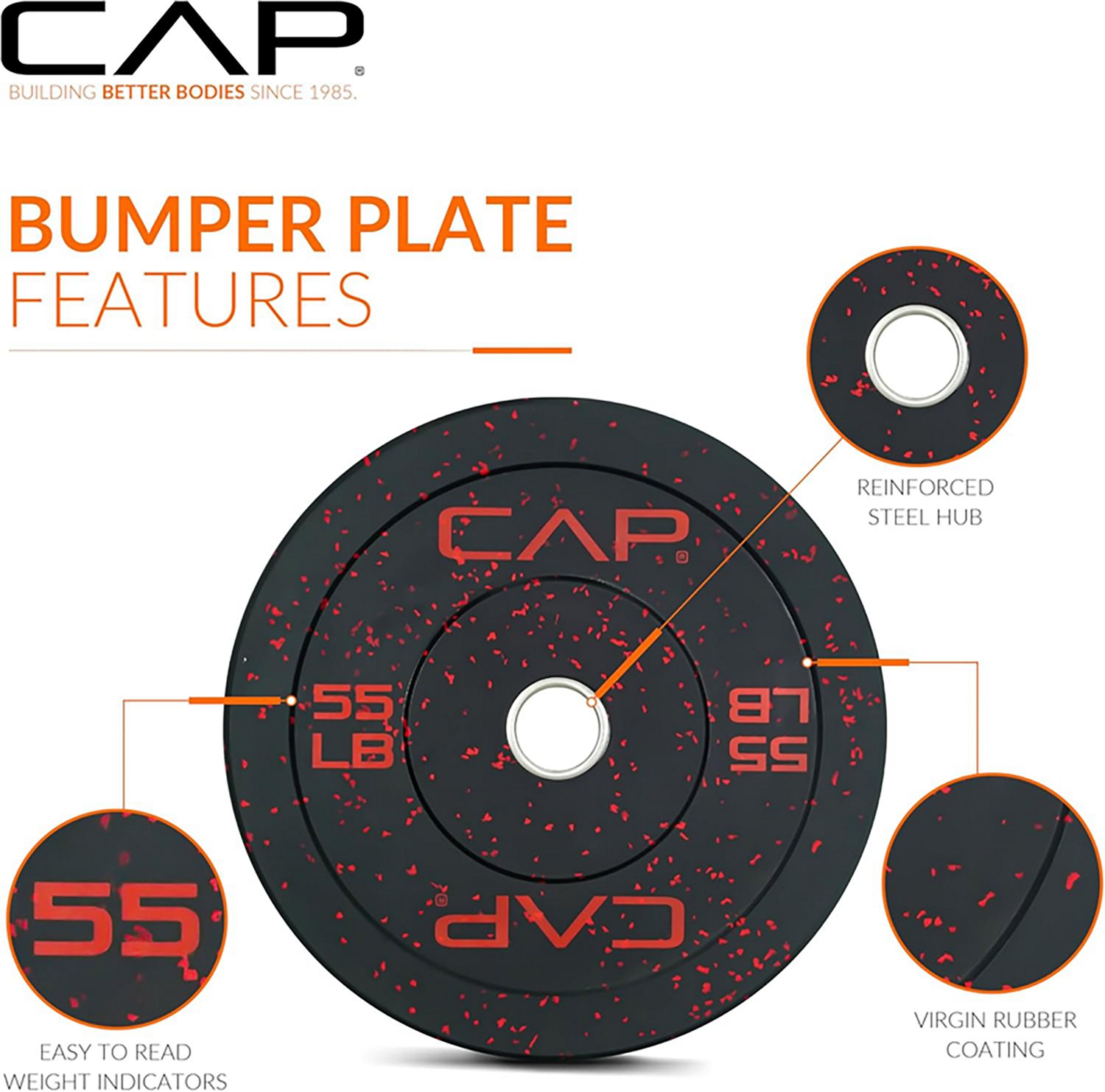 CAP Barbell Olympic Speckled Bumper Plate - view number 4