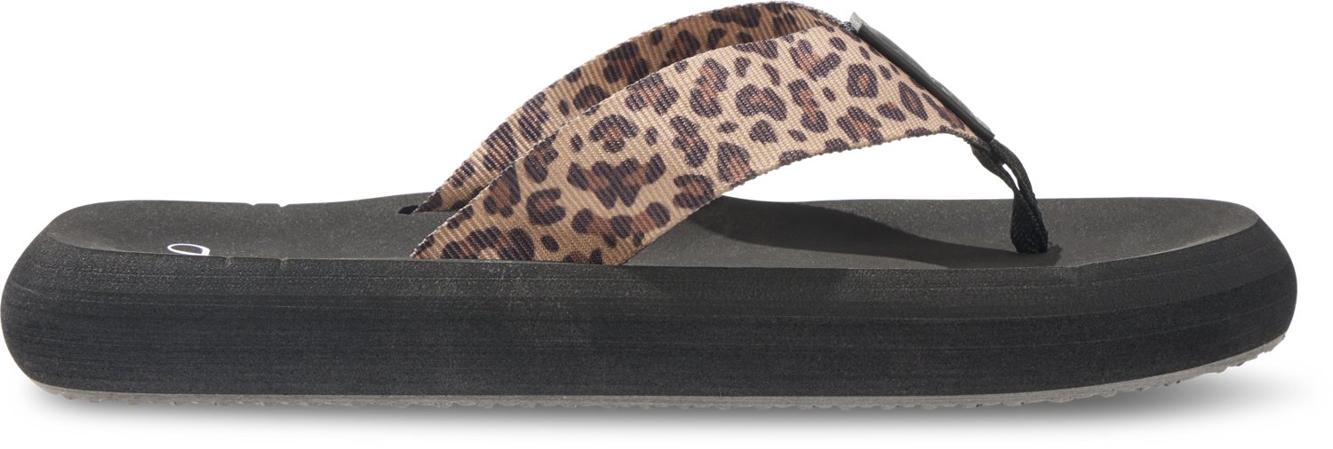 Freely Women's Cheetah Print Belted Flip Flops