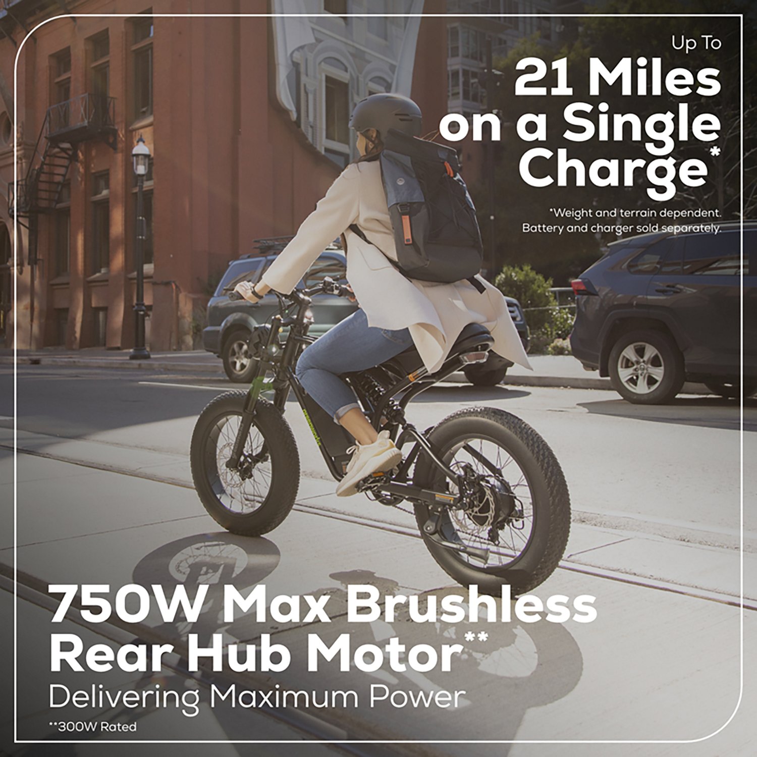 Greenworks Adults’ 60V VENTURE Series 20 in Fat Tire Electric Utility Bike - view number 4