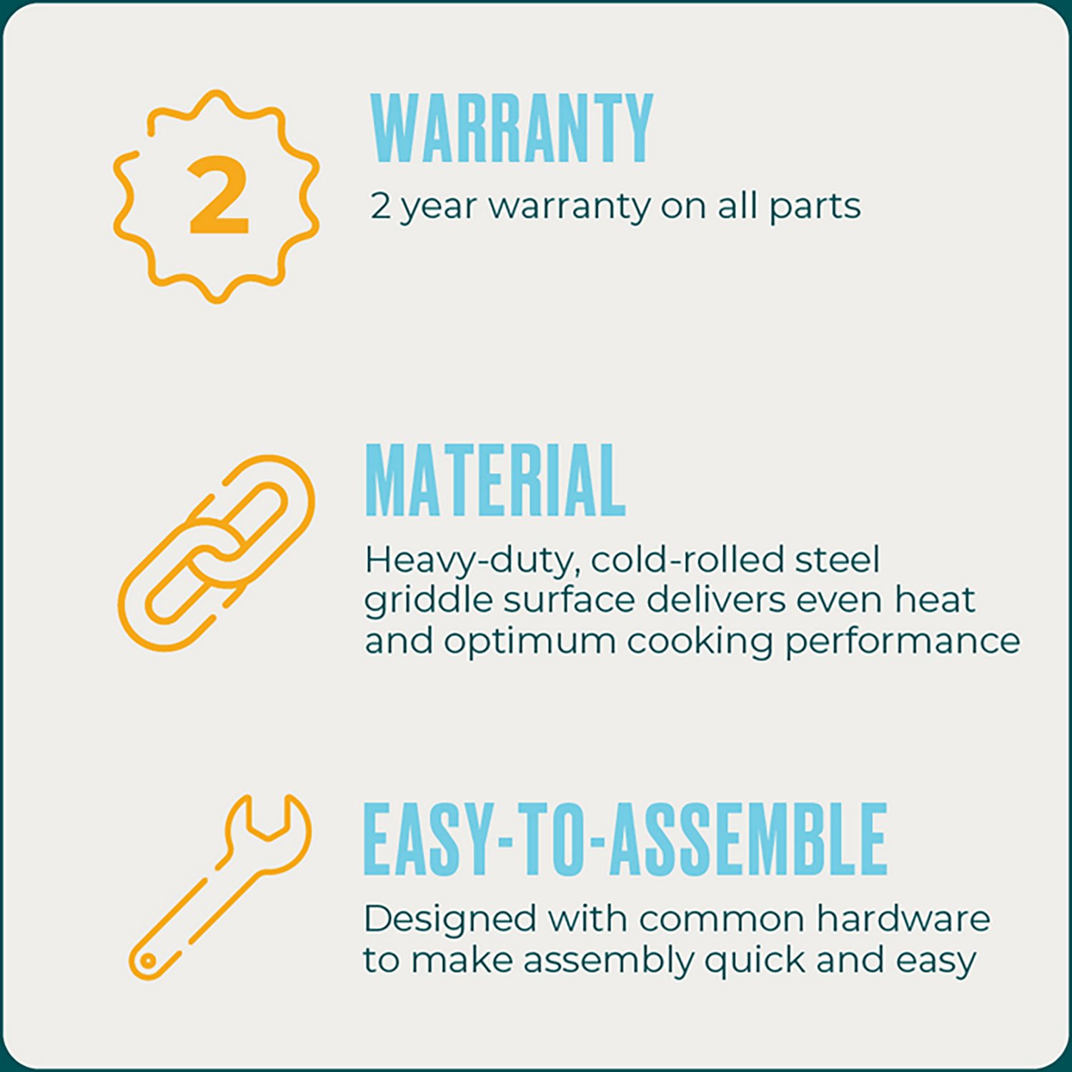 Charbroil® 22" Performance Series™ Folding Cart 2 Burner Portable Propane Gas Griddle - view number 5