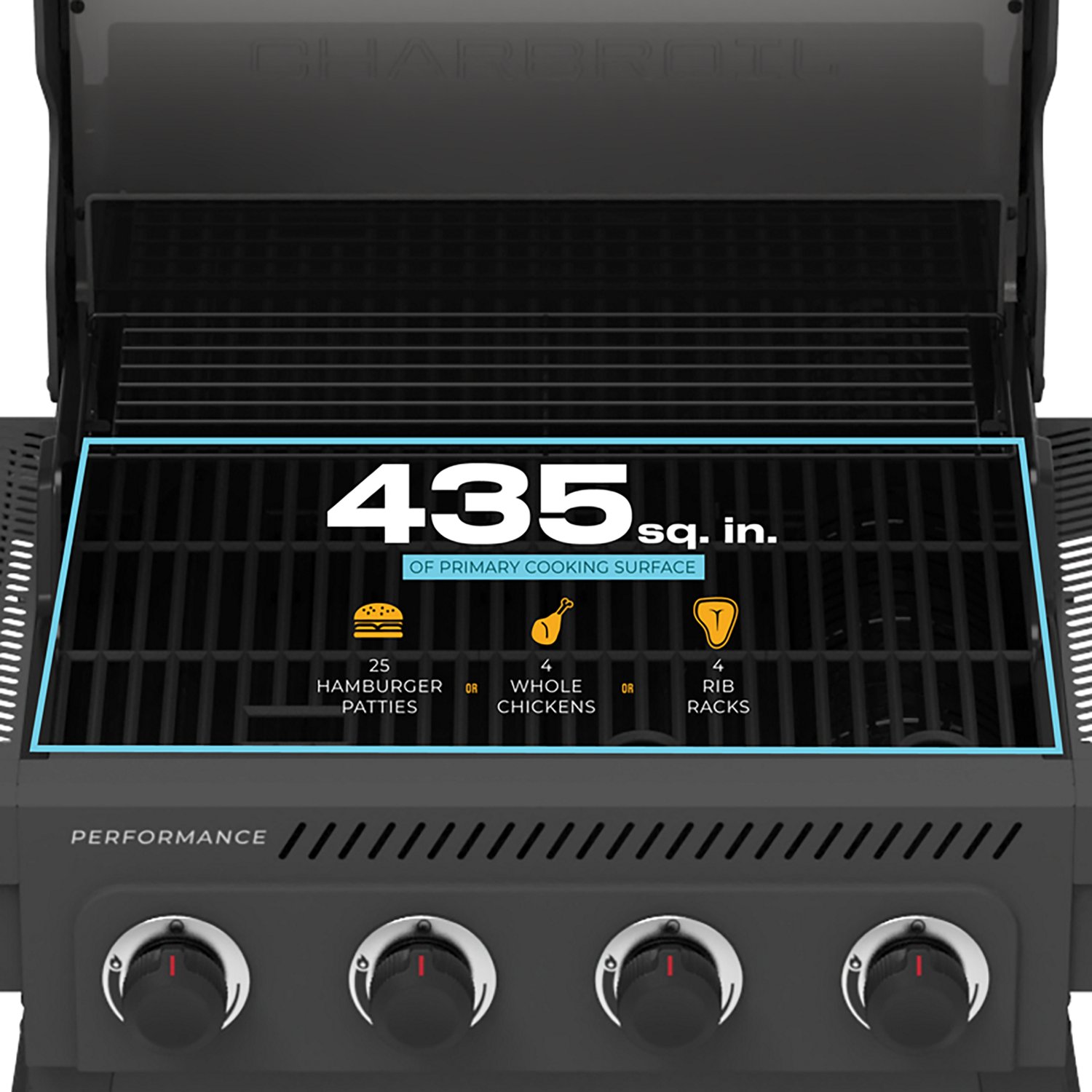 Charbroil Performance Series™ FlavorMax™ 4 Burner Cart Gas Grill - view number 6