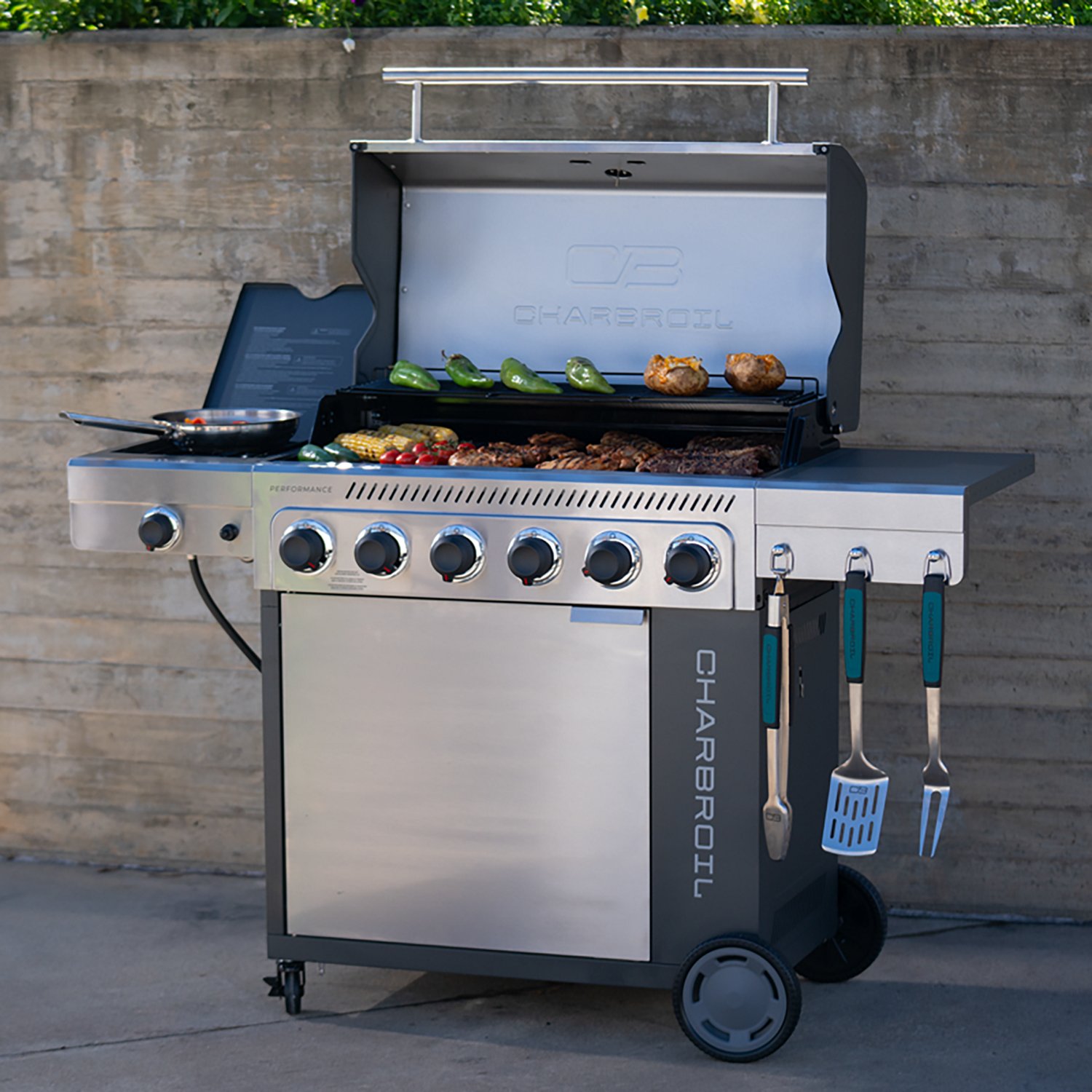 Charbroil Performance Series™ FlavorMax™ 6 Burner Gas Grill Cabinet with Sear Burner and Side Burner - view number 6
