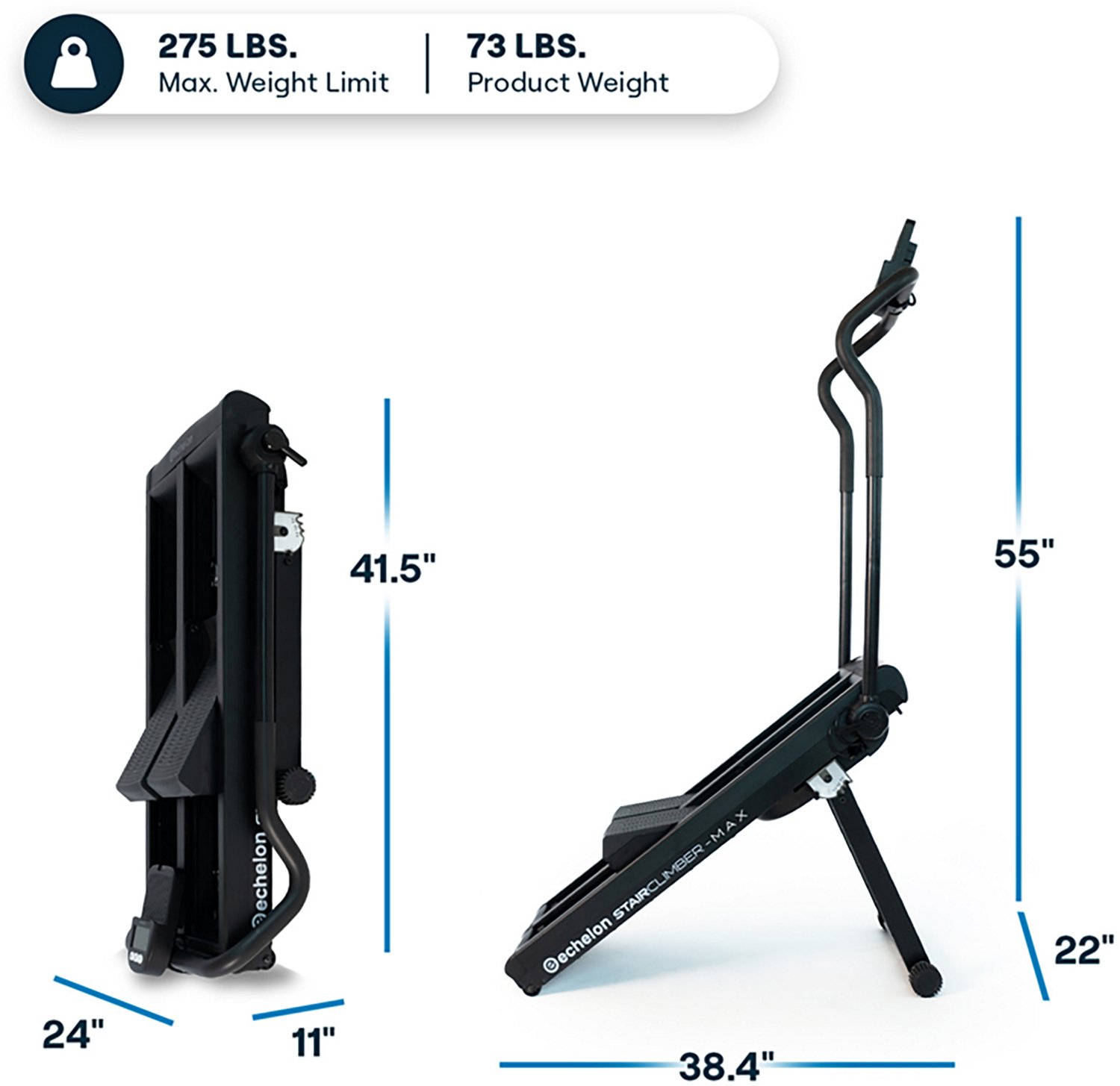 Echelon Stair Climber Max, Stair Stepper Machine with 32 Magnetic Resistance Levels and Foldable Design - view number 3
