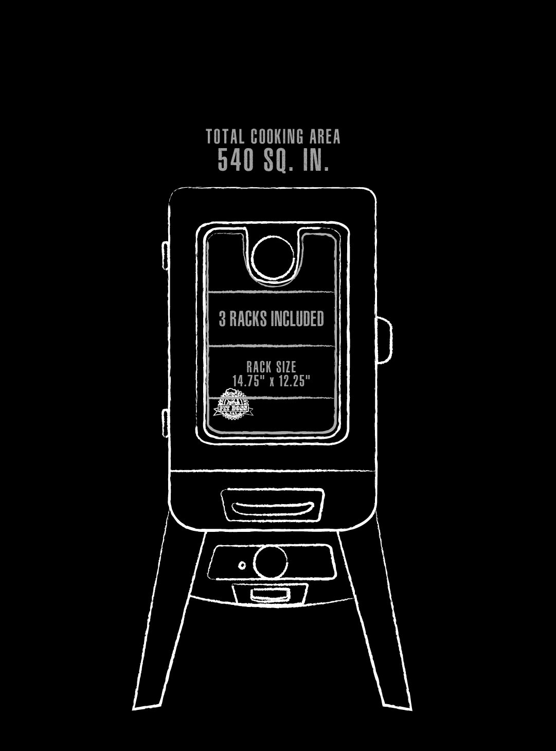 Pit Boss 2-Series Gas Vertical Smoker, Red Hammertone - view number 2