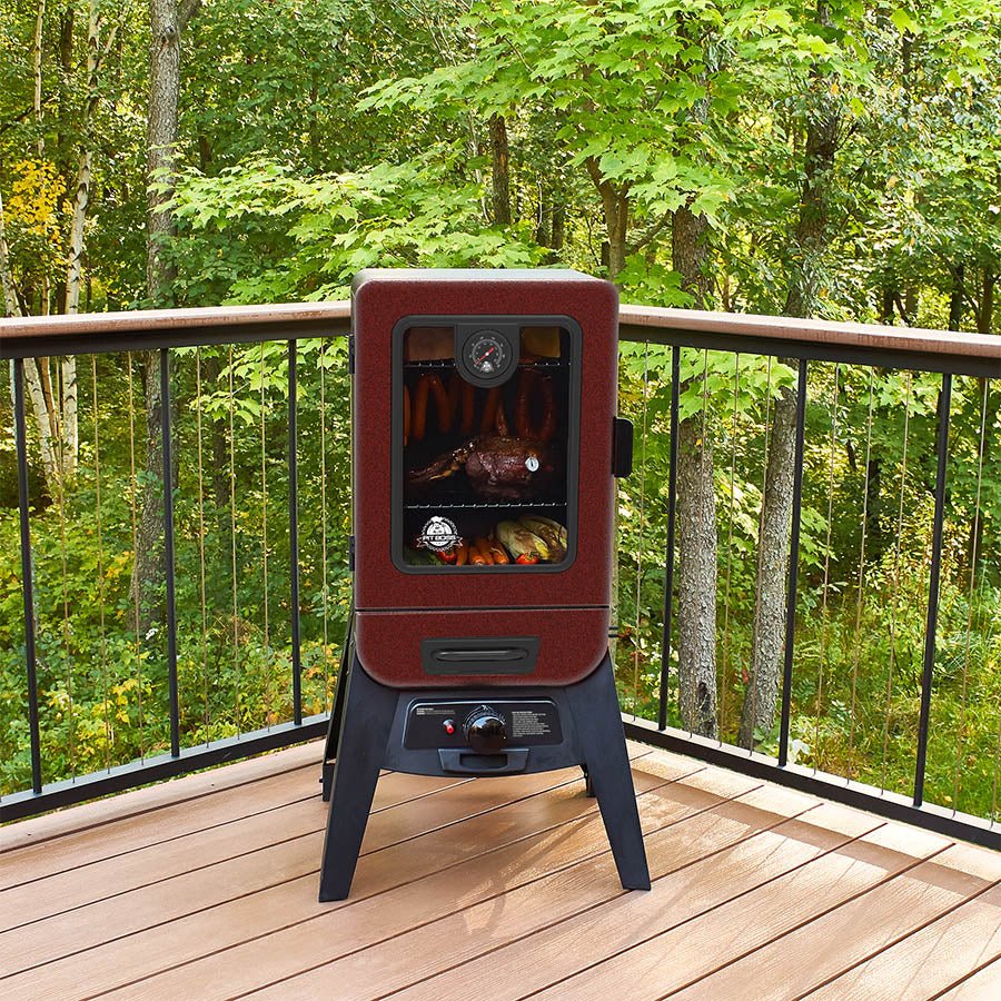 Pit Boss 2-Series Gas Vertical Smoker, Red Hammertone - view number 6