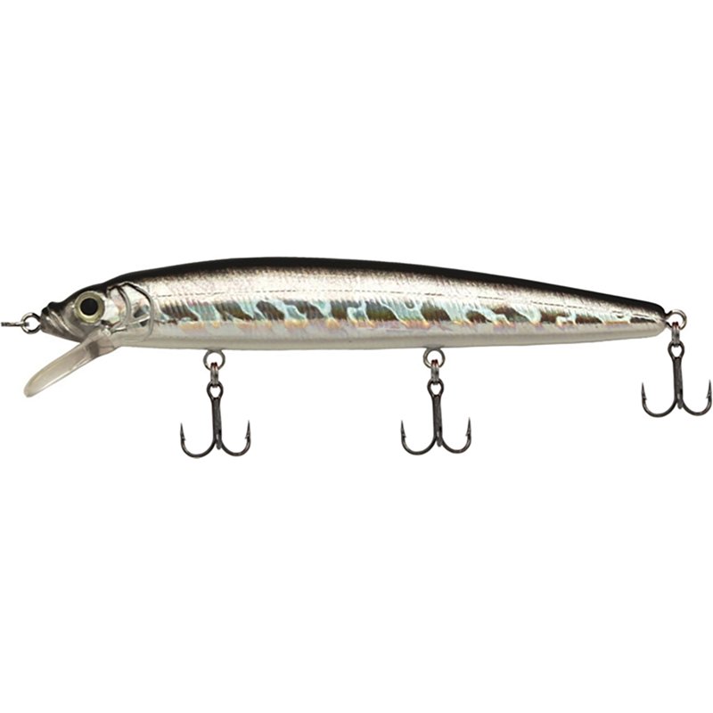 Challenger Lures Minnow Hard Bait, Silver/Black Back
