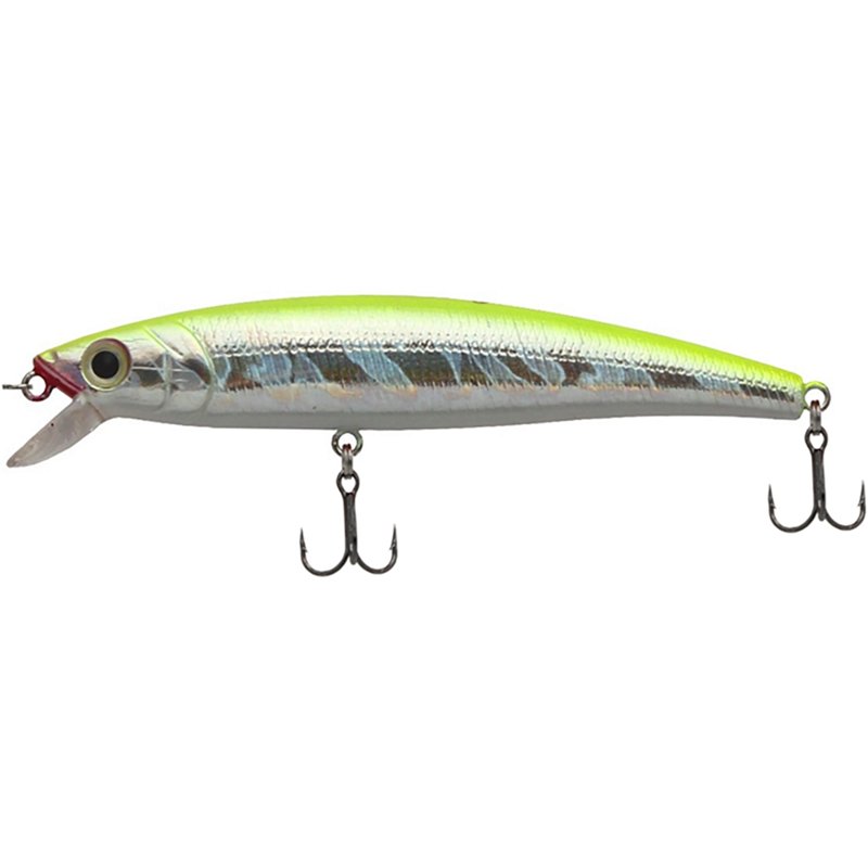 Challenger Lures Jr. Minnow Hard Bait, Silver/Chartreuse