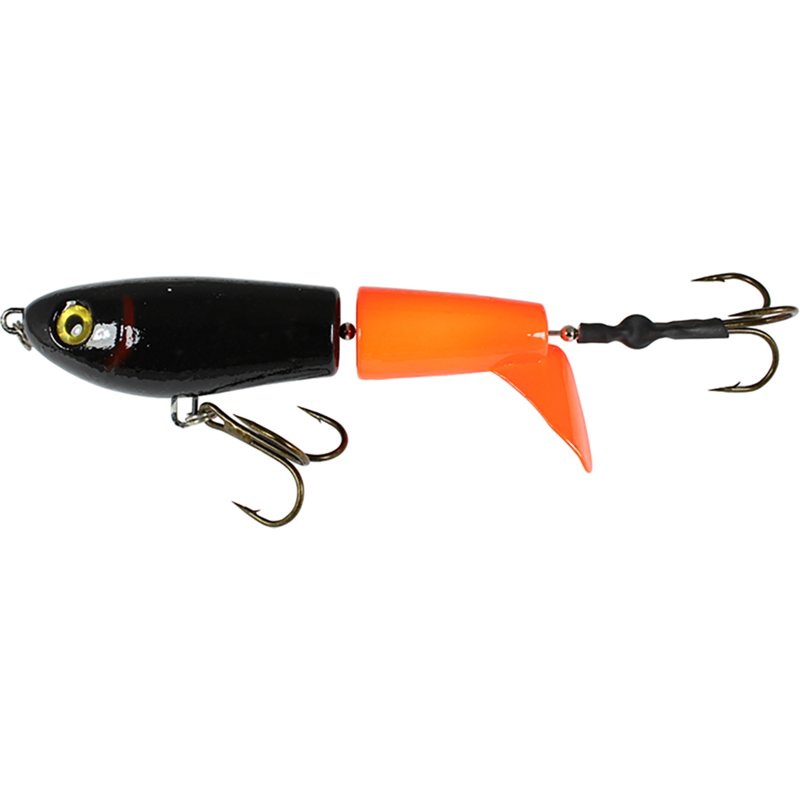 Tyrant Tackle Crusader Topwater Hard Bait, Black Firetail