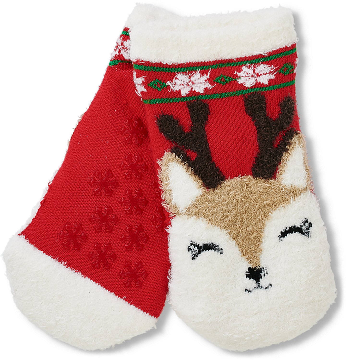 Magellan Outdoors Girls' Snowflake Deer Lodge Lowcut Socks - view number 4