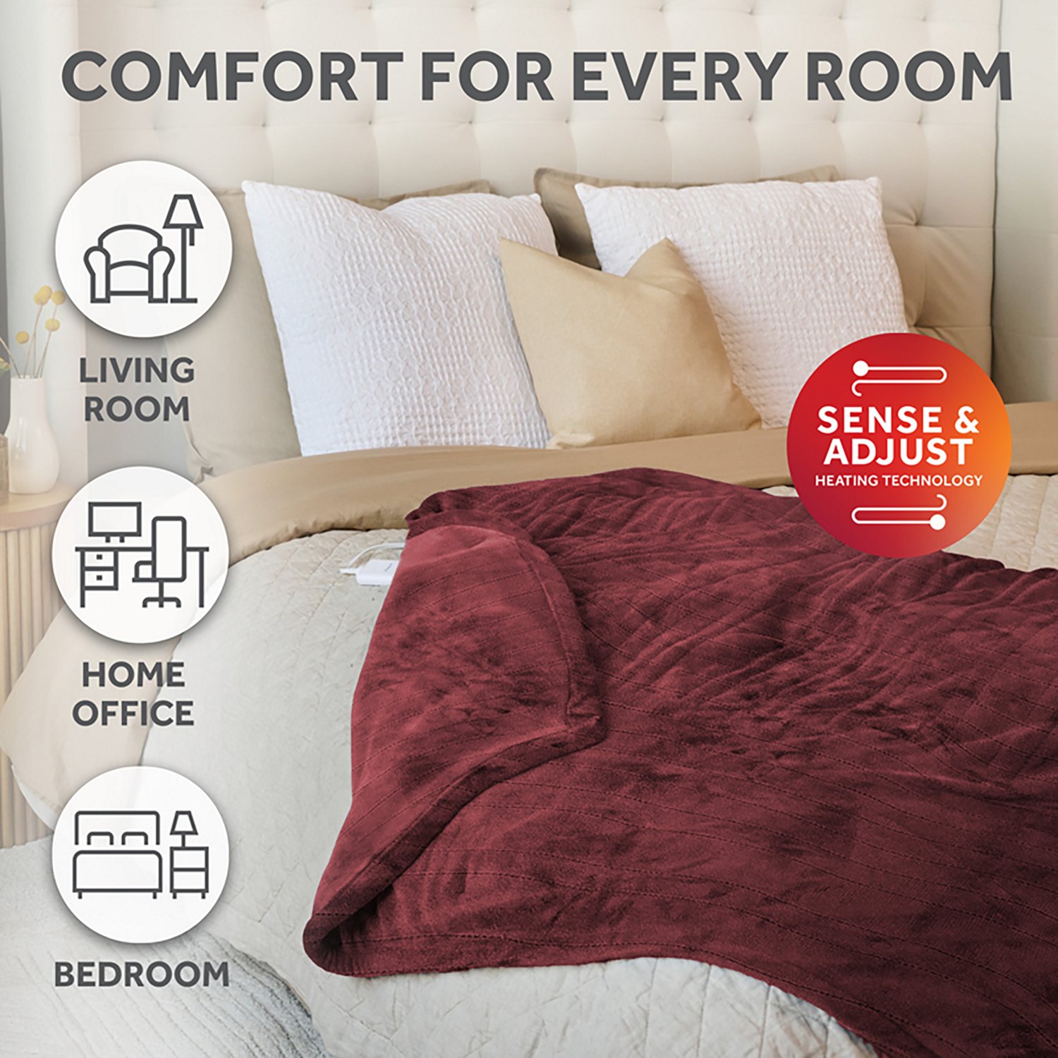 Sunbeam 50 in x 60 in Heated Throw  - view number 6