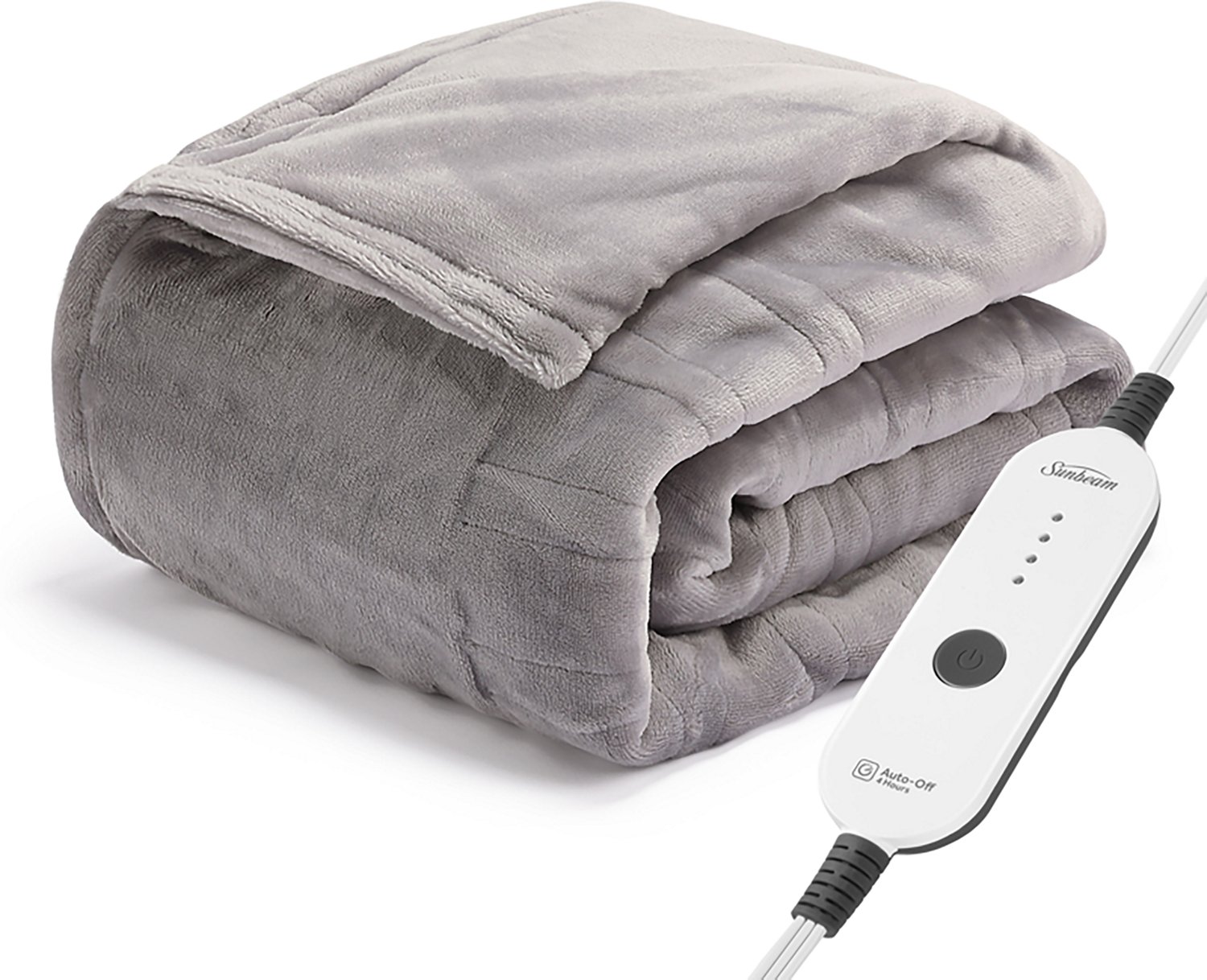 Sunbeam 50 in x 60 in Velvet Sherpa Heated Throw Blanket