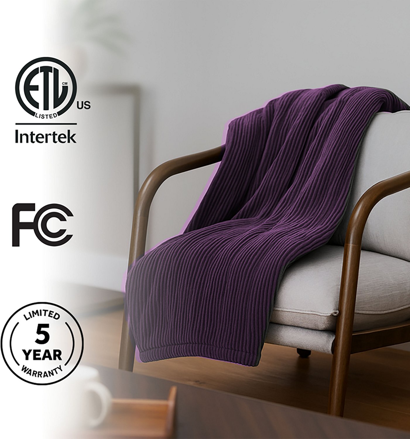 Sunbeam 50 in x 60 in Heated Throw