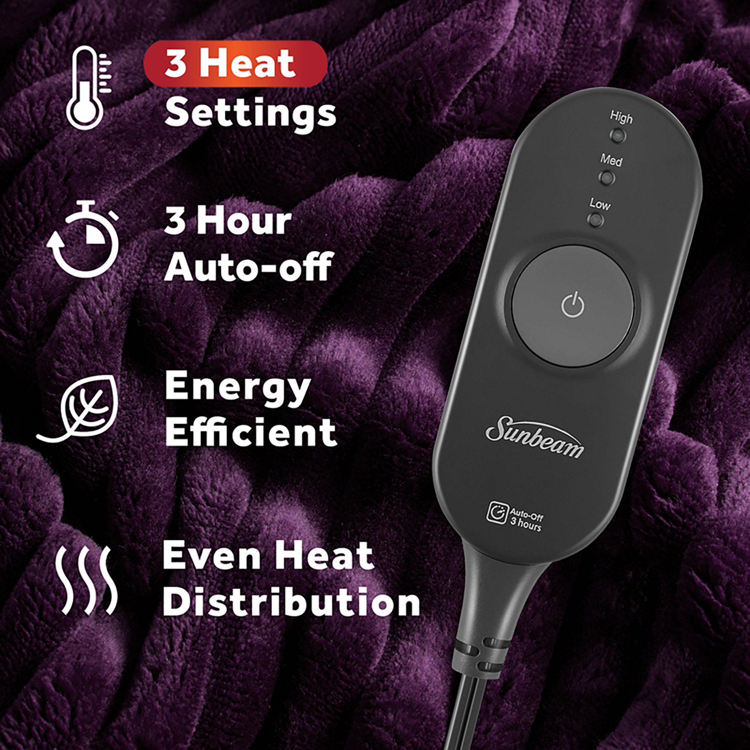 Sunbeam 50 in x 60 in Heated Throw  - view number 3