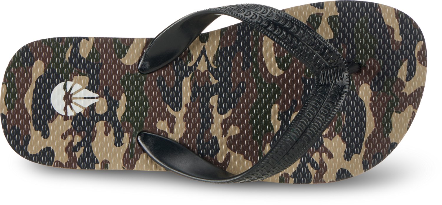 O'Rageous Camo Print Flip Flops