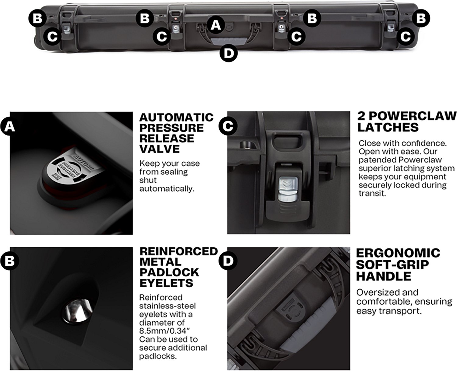Nanuk 995 Full Foam TSA Lock Double Long Gun Case - view number 4