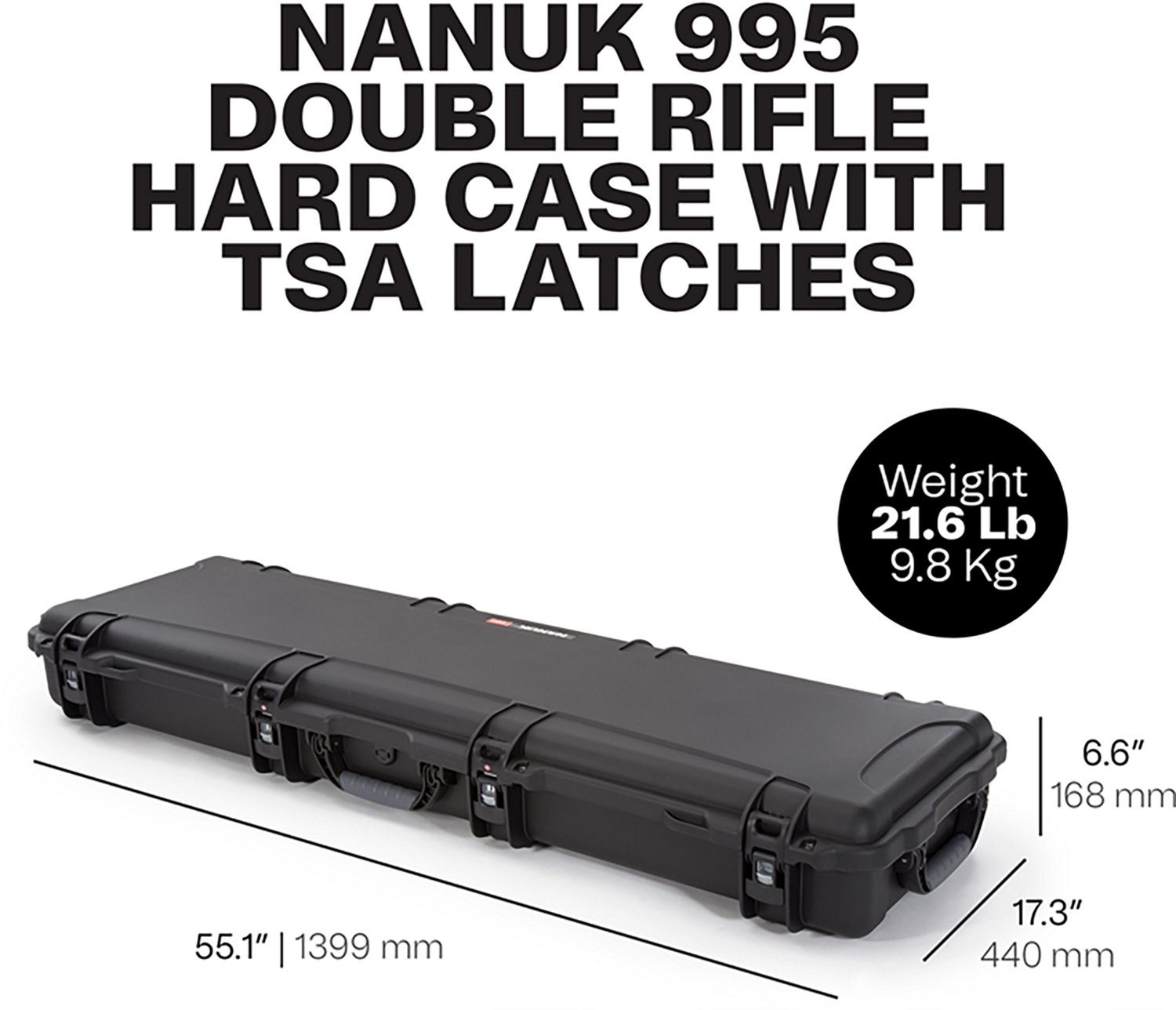 Nanuk 995 Full Foam TSA Lock Double Long Gun Case - view number 8