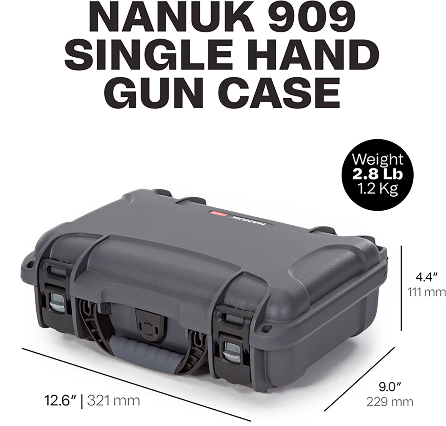 Nanuk 909 Pistol Case with Customizable Cubed Foam - view number 5