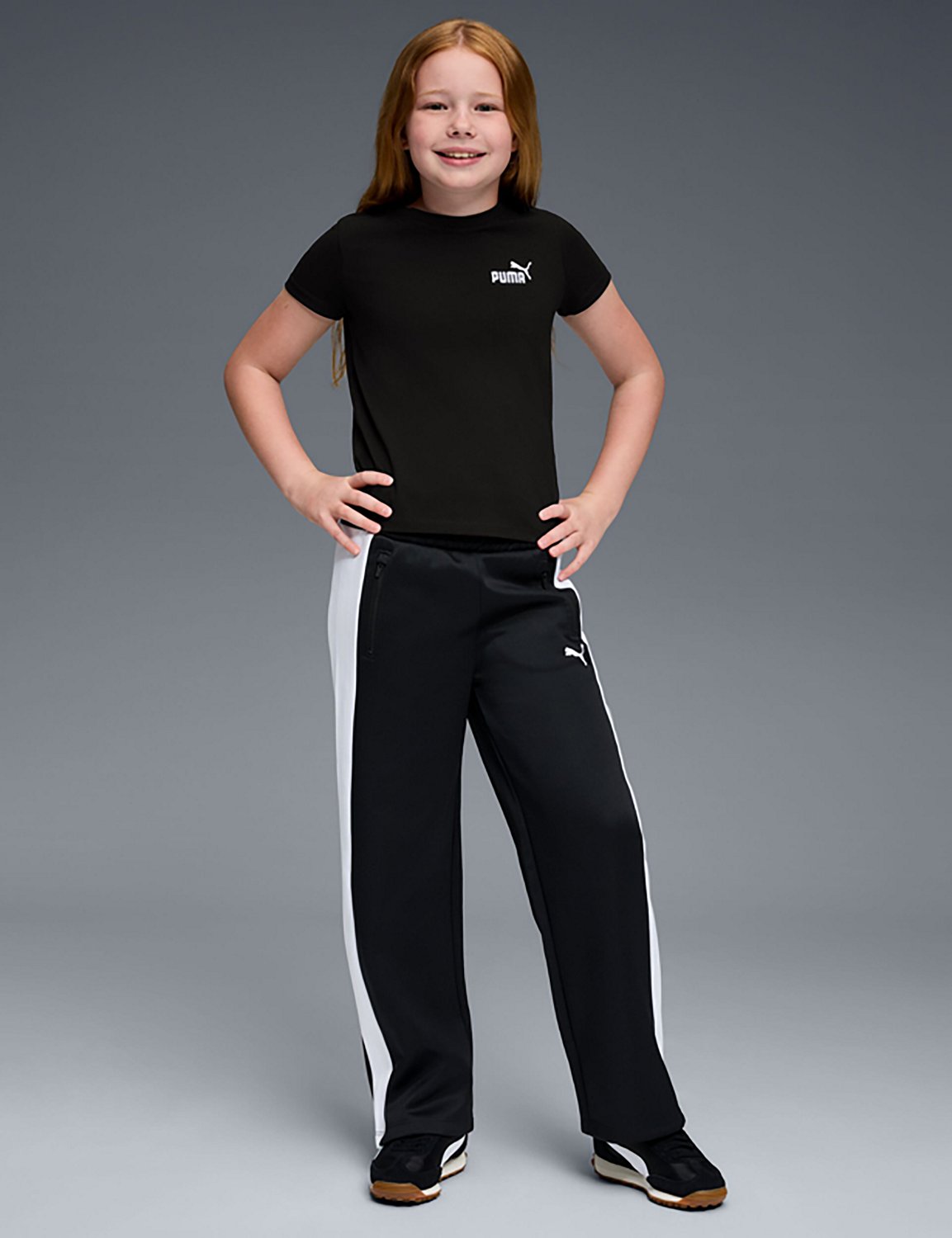 PUMA Girls’ 4-6X Foundations Cotton/Spandex Stretch Jersey Baby T-shirt - view number 3