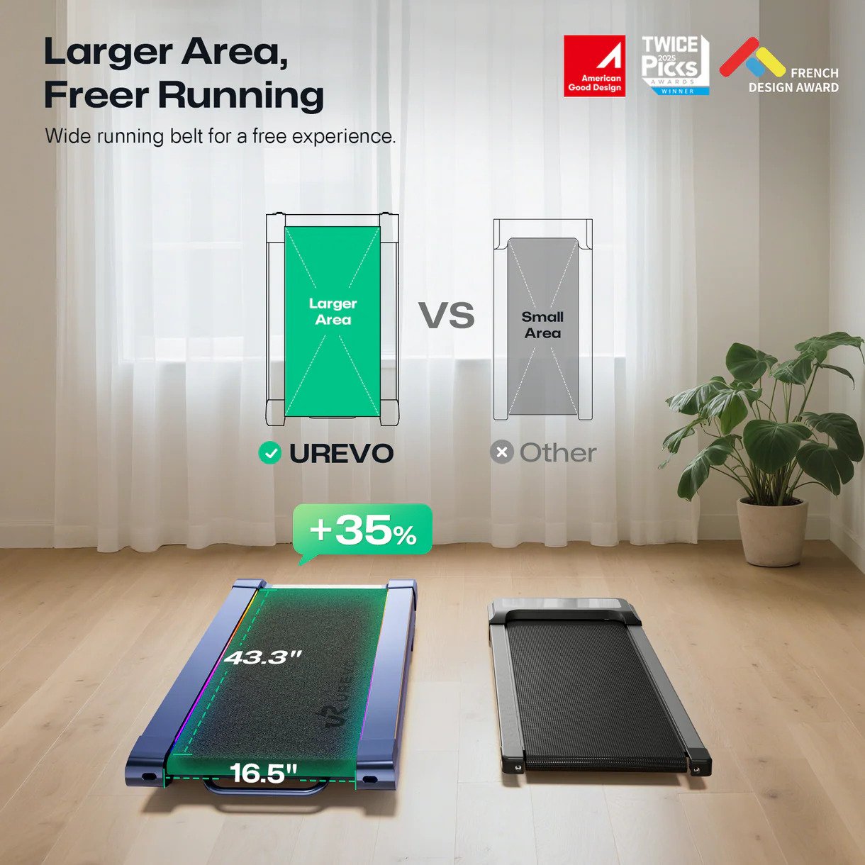 UREVO Cyberpad Home Treadmill - view number 3