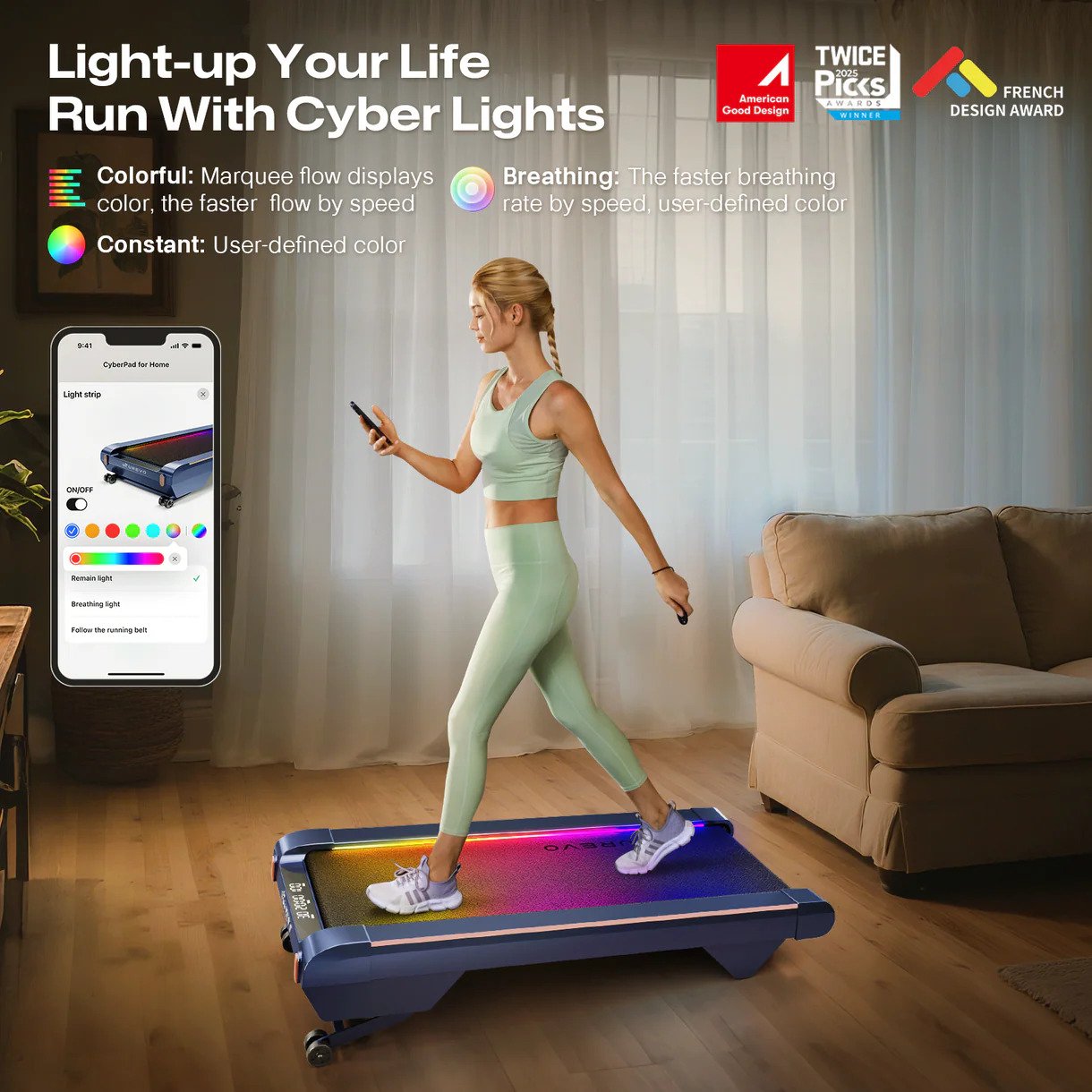 UREVO Cyberpad Home Treadmill - view number 4