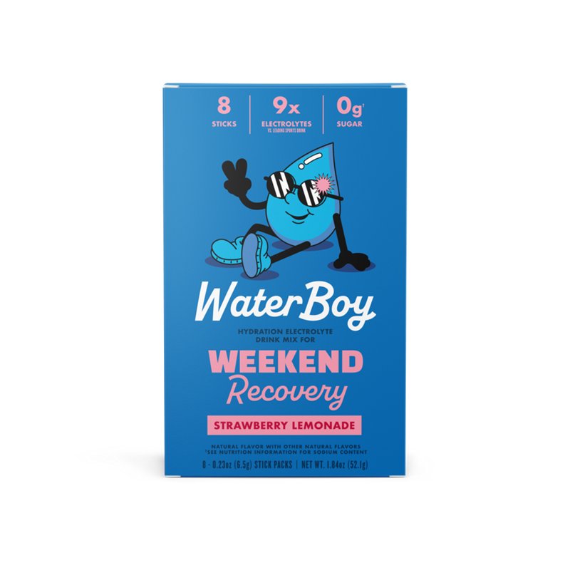 Waterboy Weekend Recovery Hydration Sticks 8-Pack