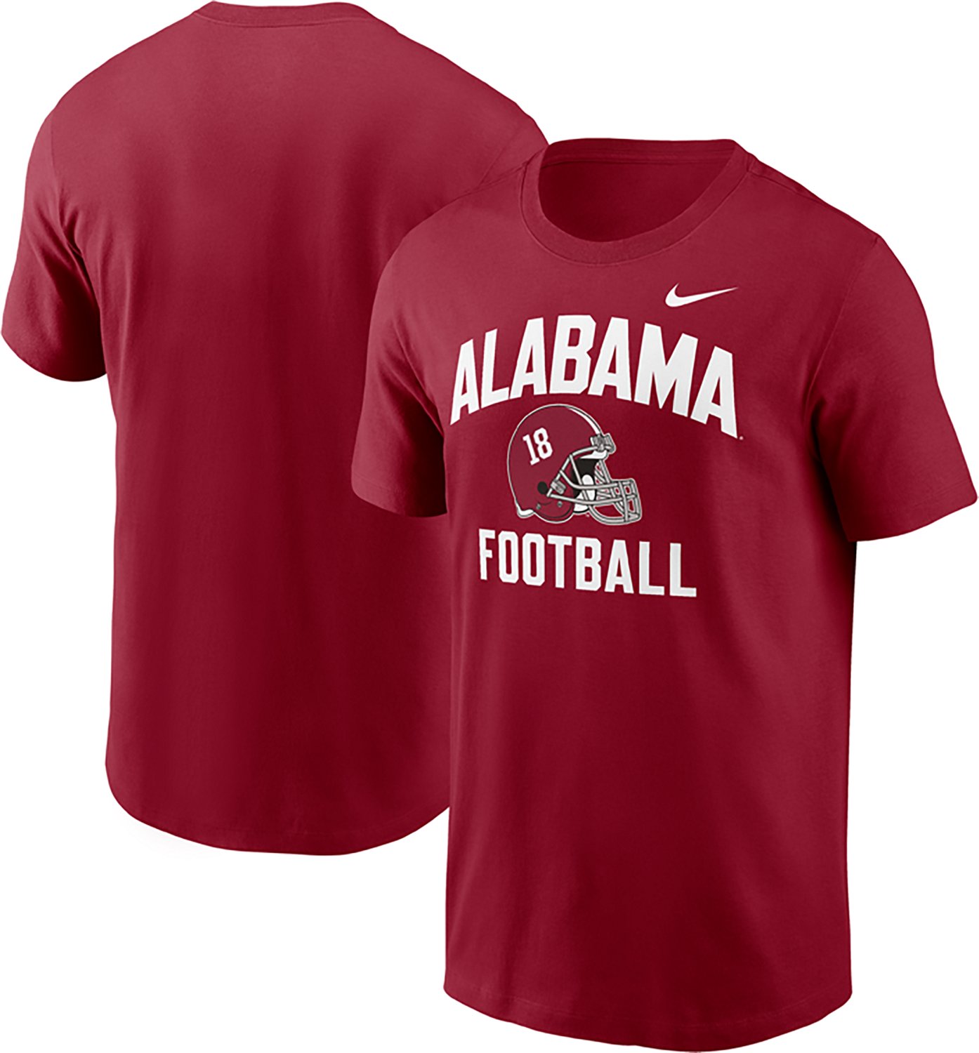 Nike Men's University of Alabama Team Arch Football Helmet Graphic T-shirt